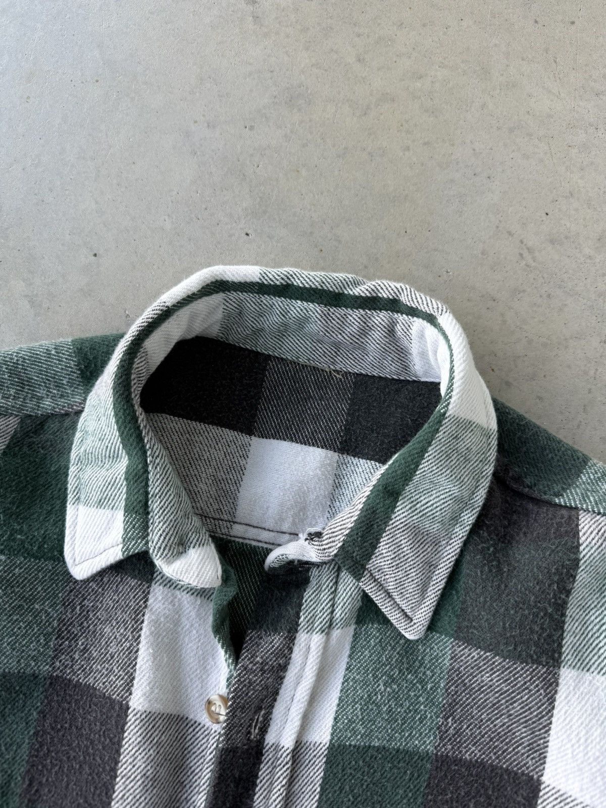 Vintage Vintage 80s Green and Plaid Cotton Flannel Size US XL / EU 56 / 4 - 4 Thumbnail
