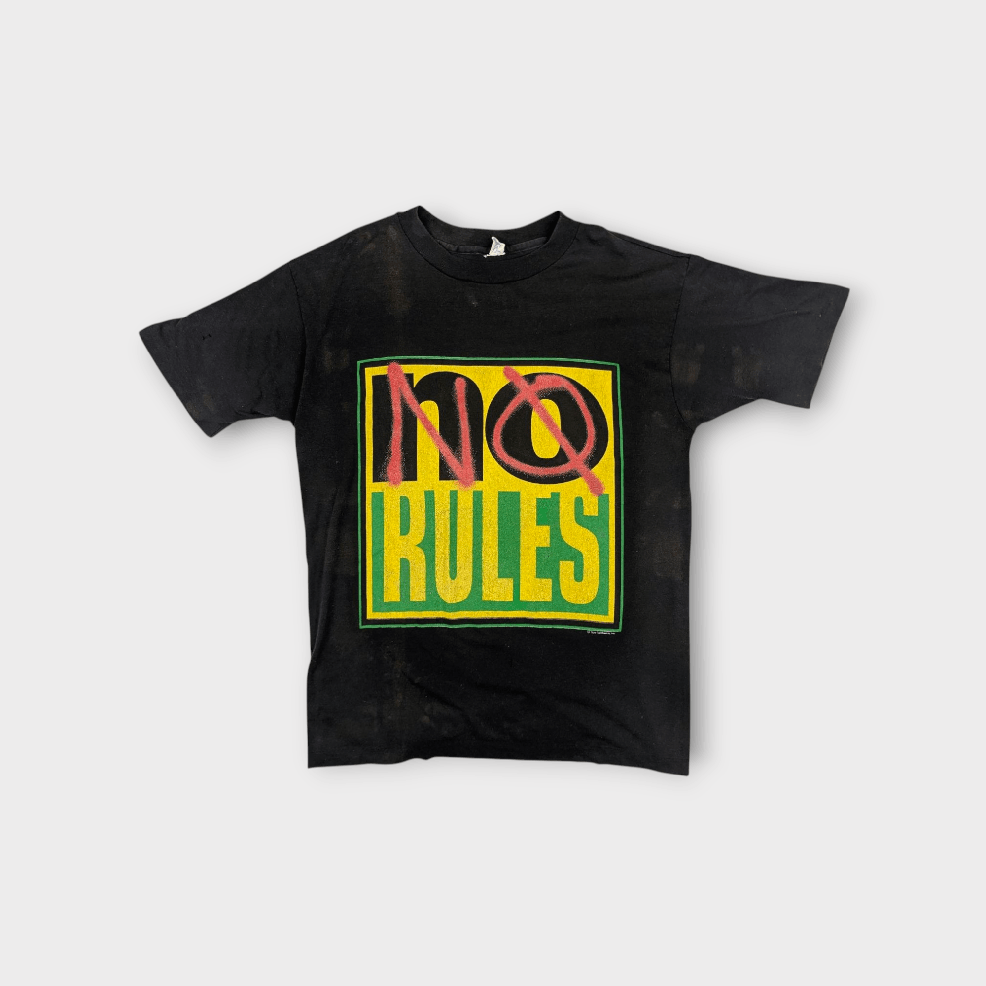 Vintage Vintage 80's SUN SPORTSWEAR No Rules Graphic T Shirt Size US L / EU 52-54 / 3 - 1 Thumbnail