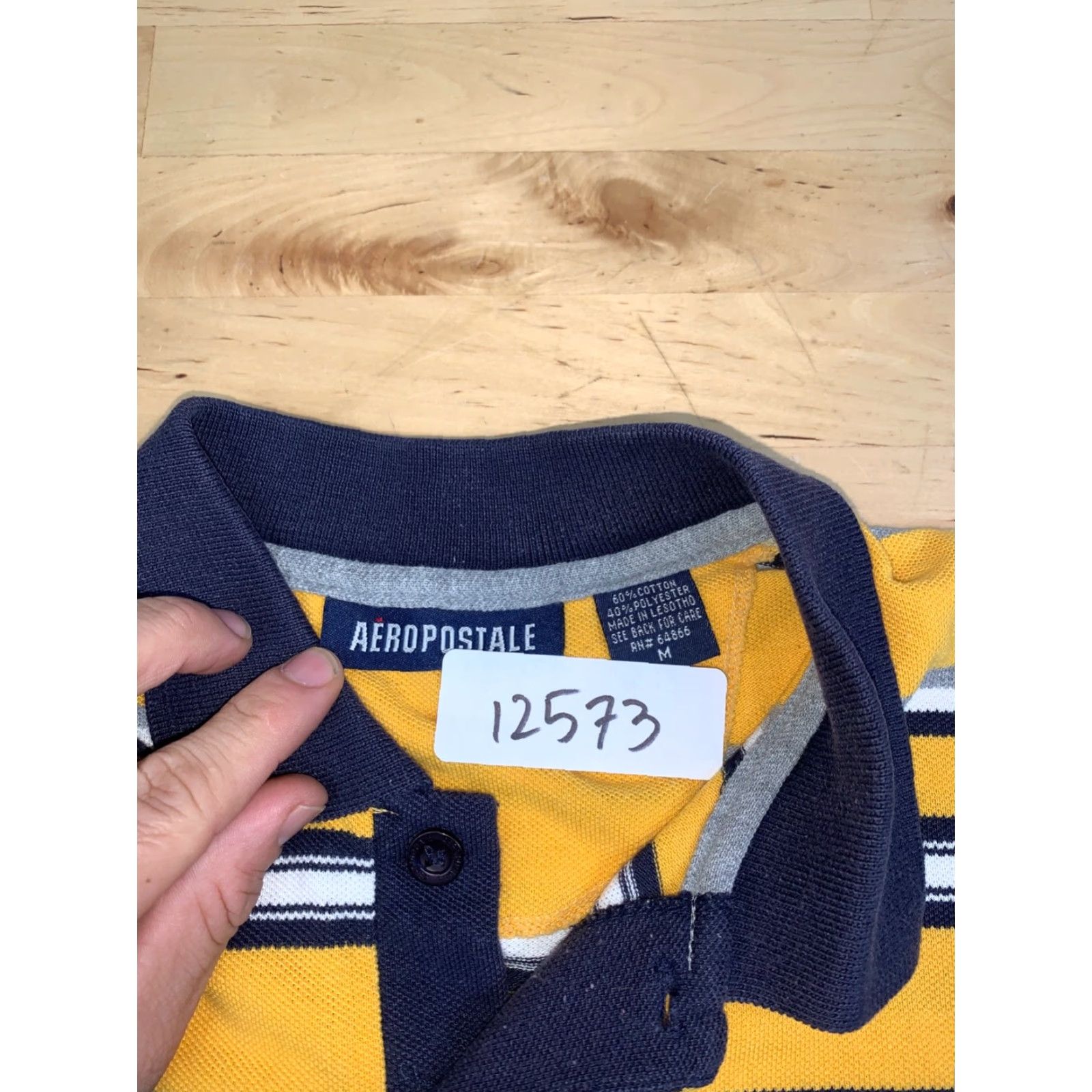 Aeropostale VINTAGE Aeropostale Polo Shirt Mens M Striped Blue Yellow 12573 Polo Shirt Mens M Blue Striped Aeropostale Shirt Polo Size US M / EU 48-50 / 2 - 2 Thumbnail