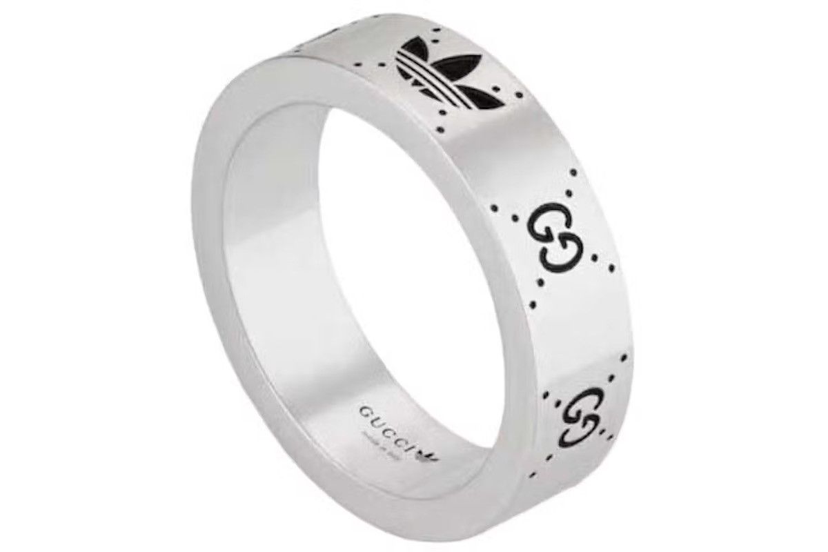 Adidas × Gucci Gucci x Adidas Engraved Interlocking G Ring Ag 925 Size ONE SIZE - 2 Thumbnail