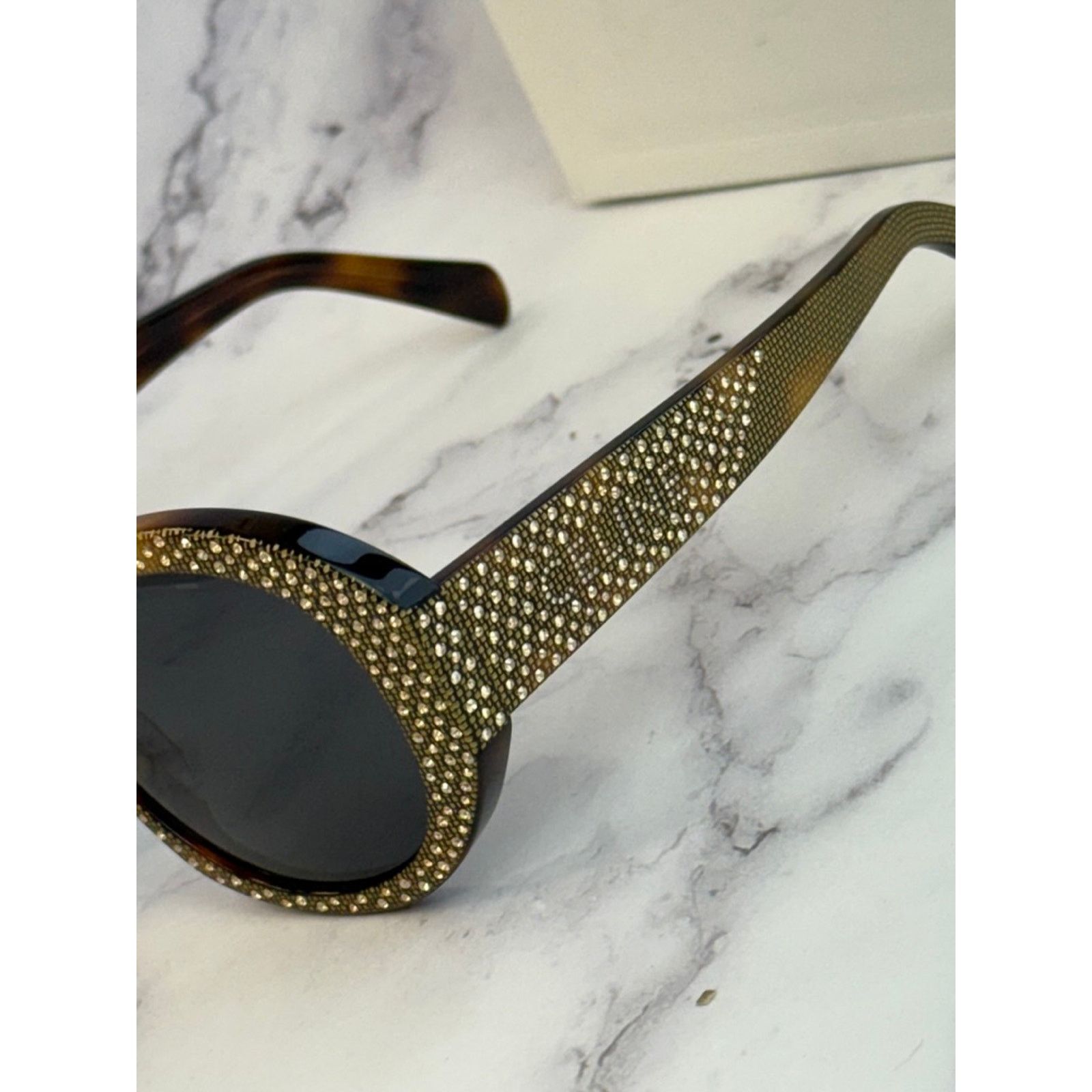 Celine NEW Celine CL4240IS Brown Crystal Sunglasses $1050 Size ONE SIZE - 11 Thumbnail