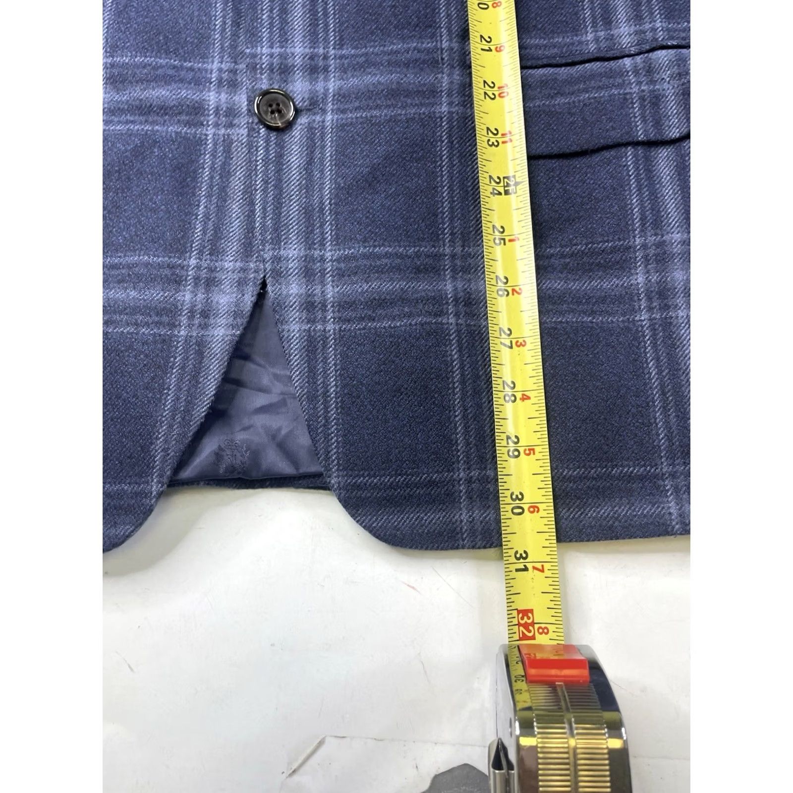 Ralph Lauren VINTAGE? (no) Lauren Ralph Lauren Wool Sport Coat Plaid Navy 43R Men Classic Ultraflex Stretch Coat Size US XS / EU 42 / 0 - 6 Thumbnail