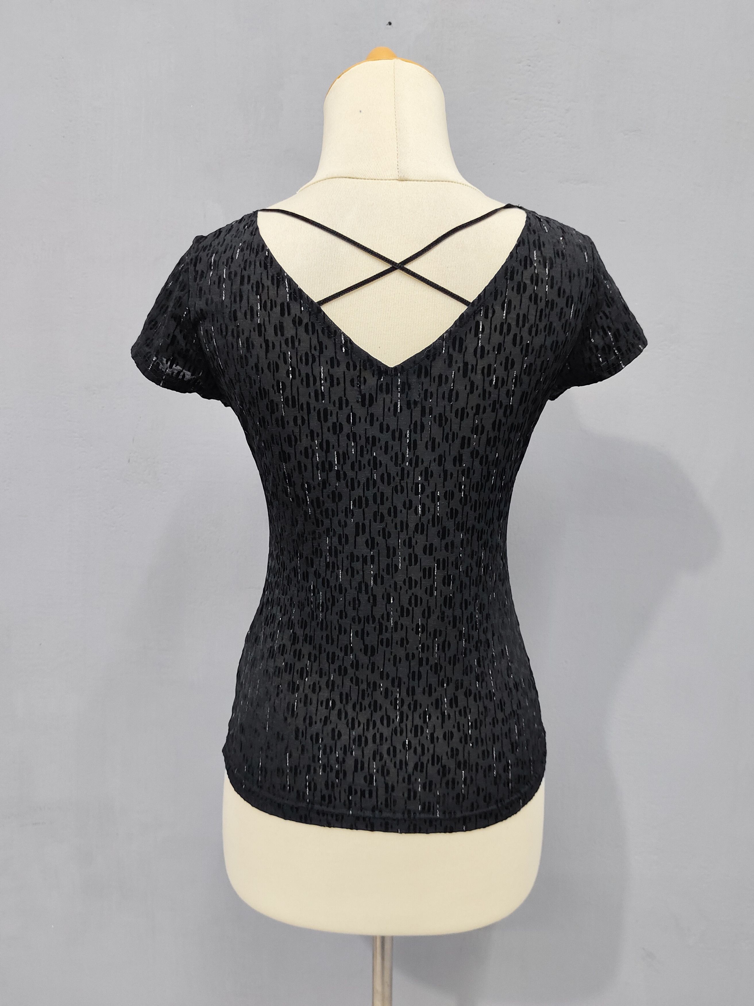 Michel Klein 2000s Michel Klein-Gothic Textured Abstract Dash Pattern Top Size M / US 6-8 / IT 42-44 - 5 Thumbnail