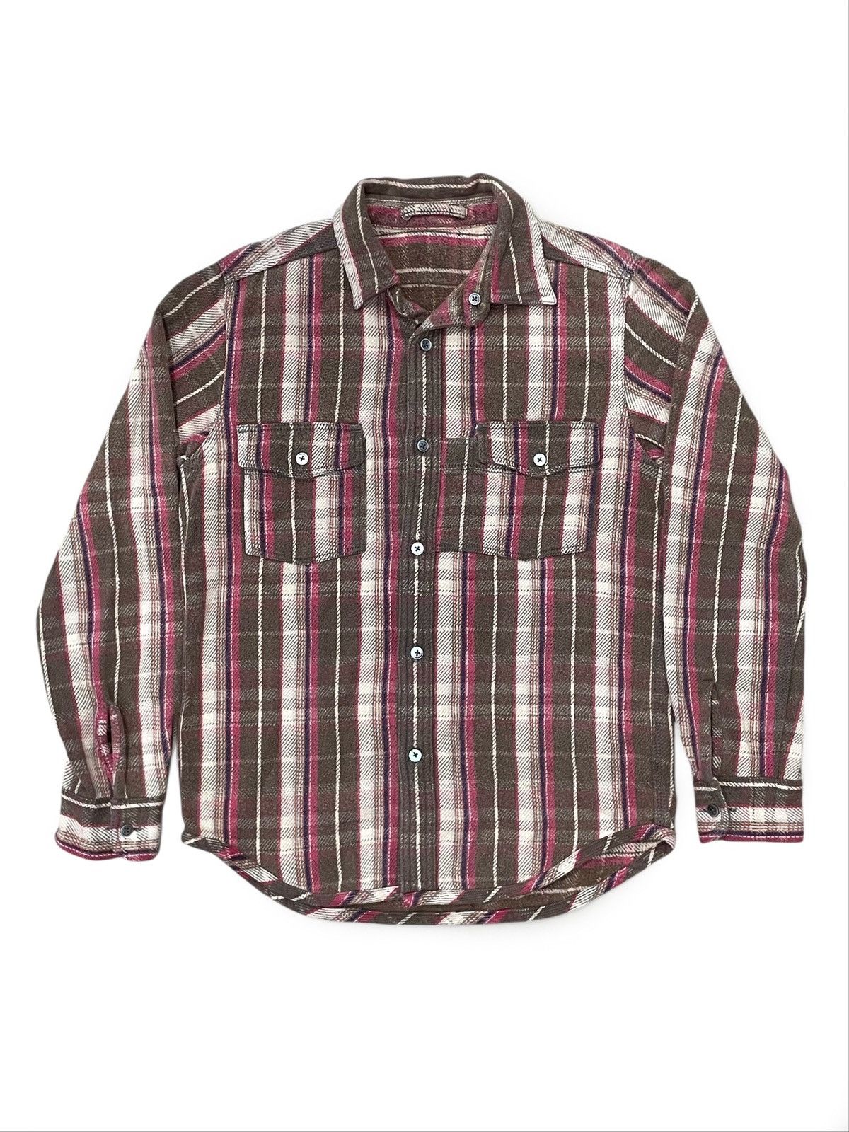 Nigel Cabourn Nigel Cabourn Reversible Heavy Flannel Shirt Kapital Style Size US M / EU 48-50 / 2 - 1 Thumbnail