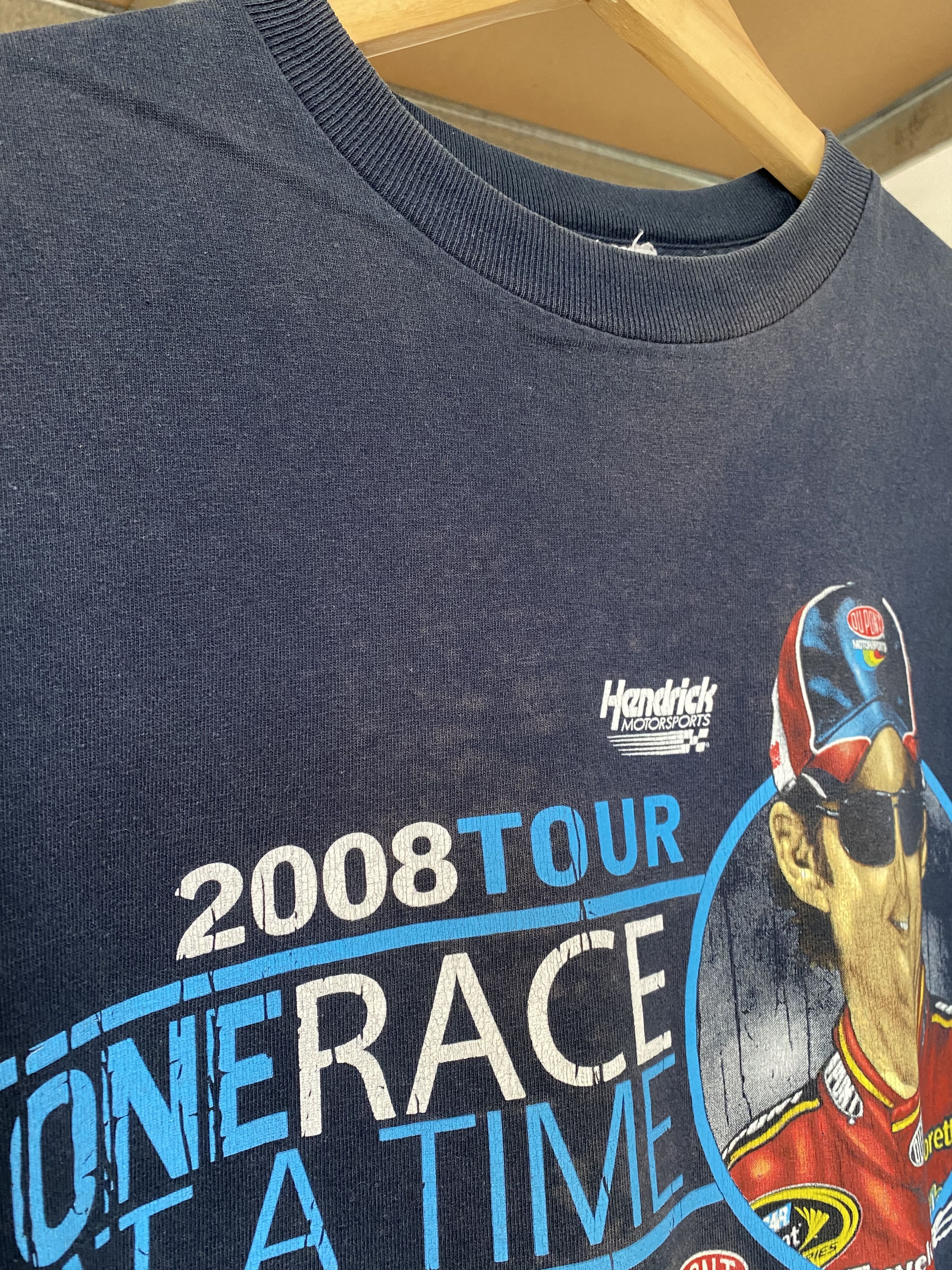 Vintage Jeff Gordon Nascar Vintage 2008 Tour One Race Racing T-shirt Size US M / EU 48-50 / 2 - 7 Thumbnail