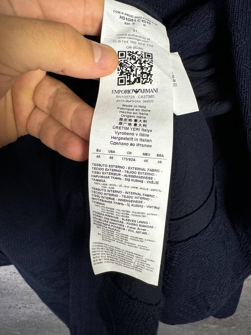 Emporio Armani Emporio Armani Women's Blue Double Knit Lana Wool Suits Size M / US 6-8 / IT 42-44 - 13 Thumbnail
