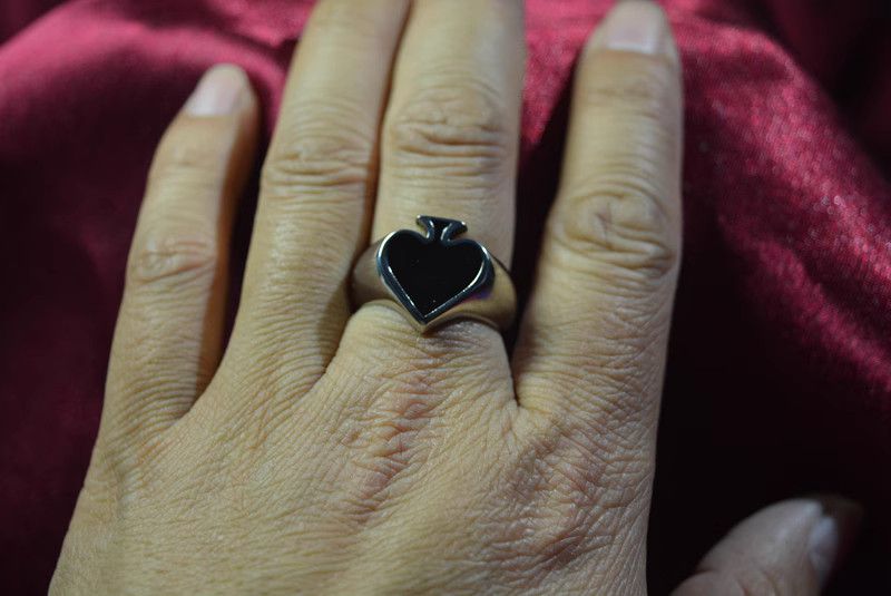 Jewelry Spades A Jewelry Rings Open Size Chrome Ring (Size 7-13) Size ONE SIZE - 5 Thumbnail