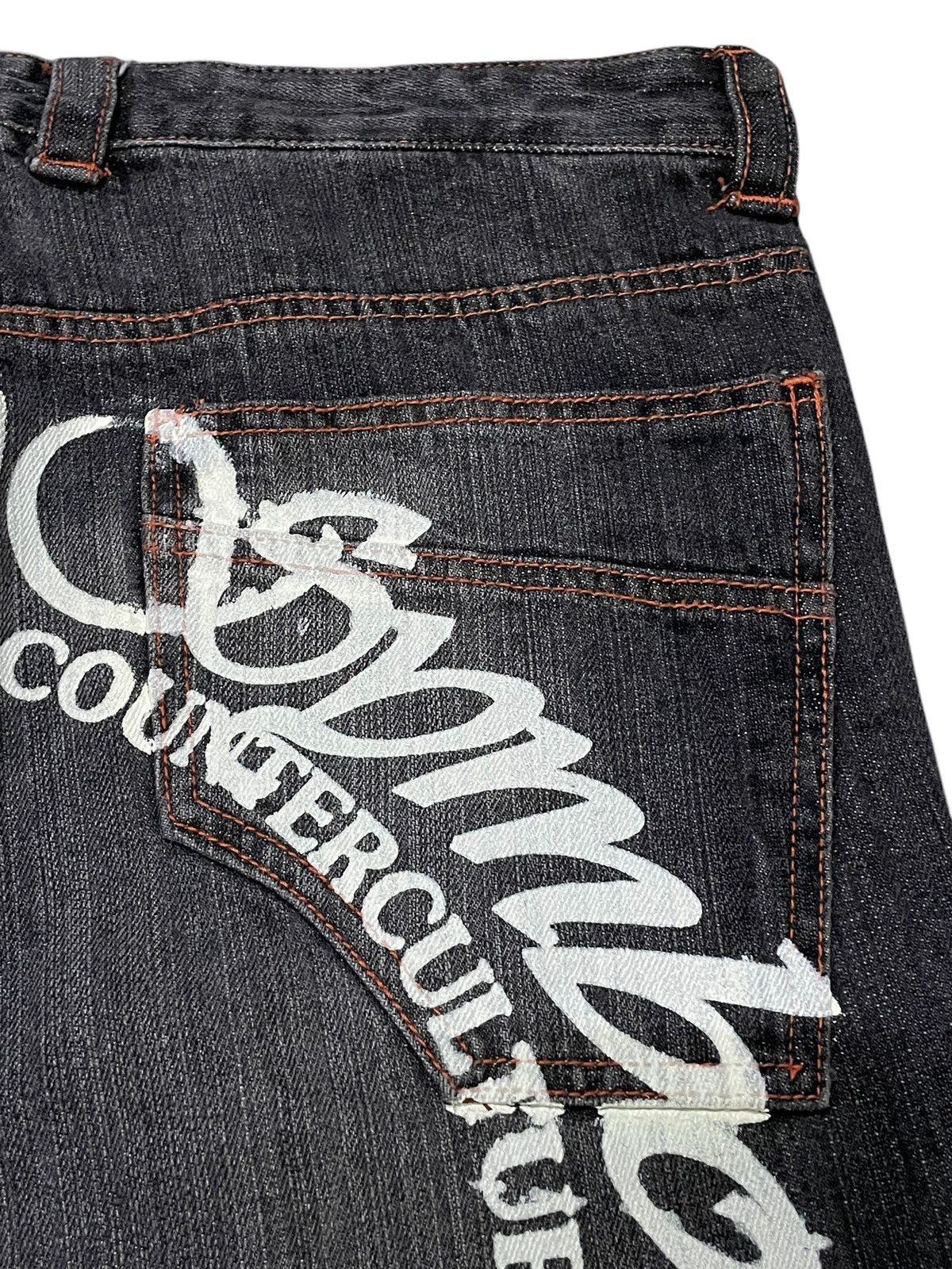 Japanese Brand × Le Grande Bleu (L.G.B.) × Vintage Peace Symbol Japanese Brand Flared Denim Jeans Size US 30 / EU 46 - 11 Thumbnail