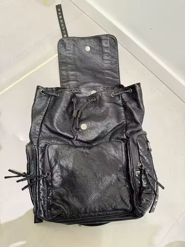 Gothic Punk Pu Leather Rivet Skull Capacity School Backpack