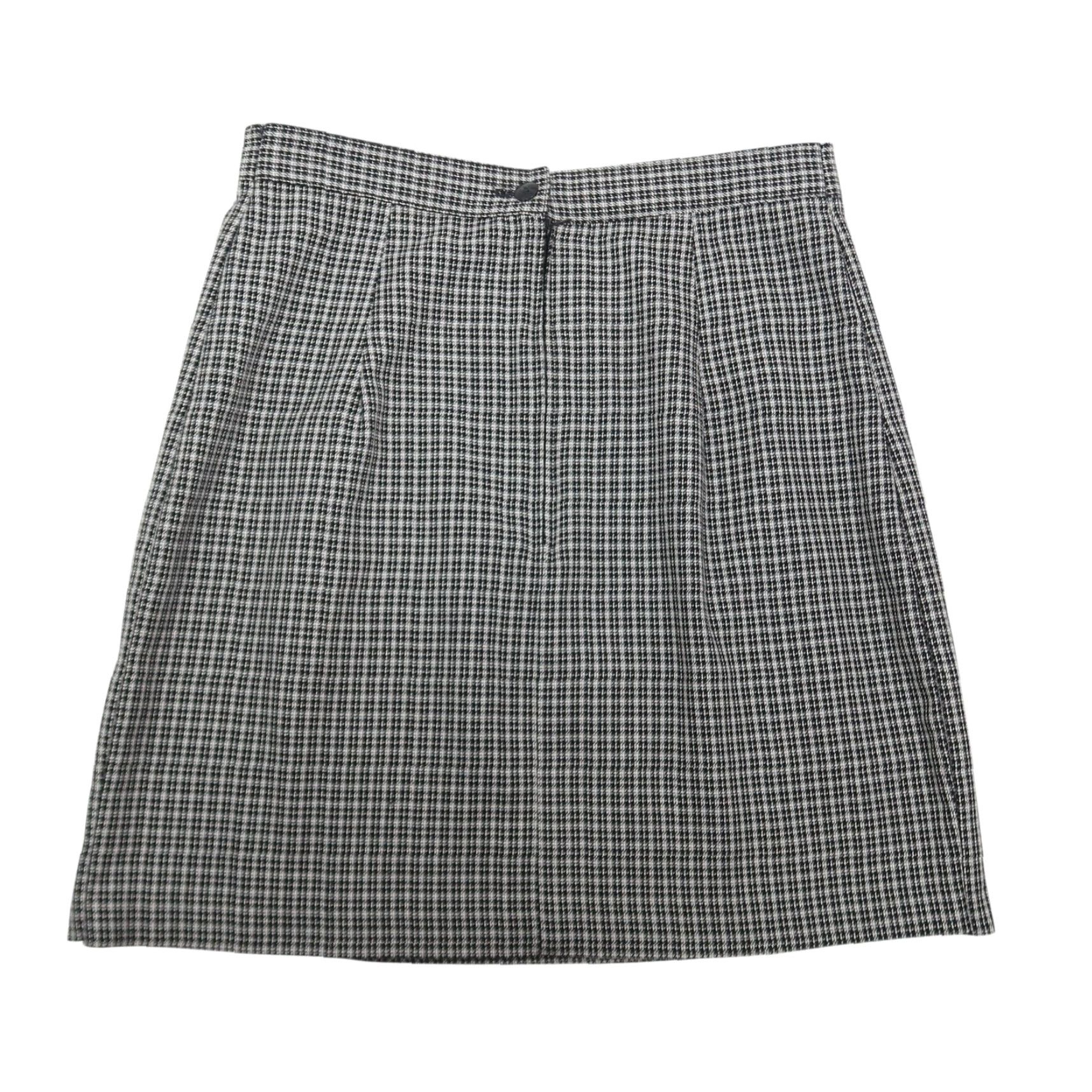 Samantha Sung VINTAGE Samantha Plaid Mini Skirt S Black White High-Waisted 90s Womens Girls Size 28" / US 6 / IT 42 - 3 Thumbnail