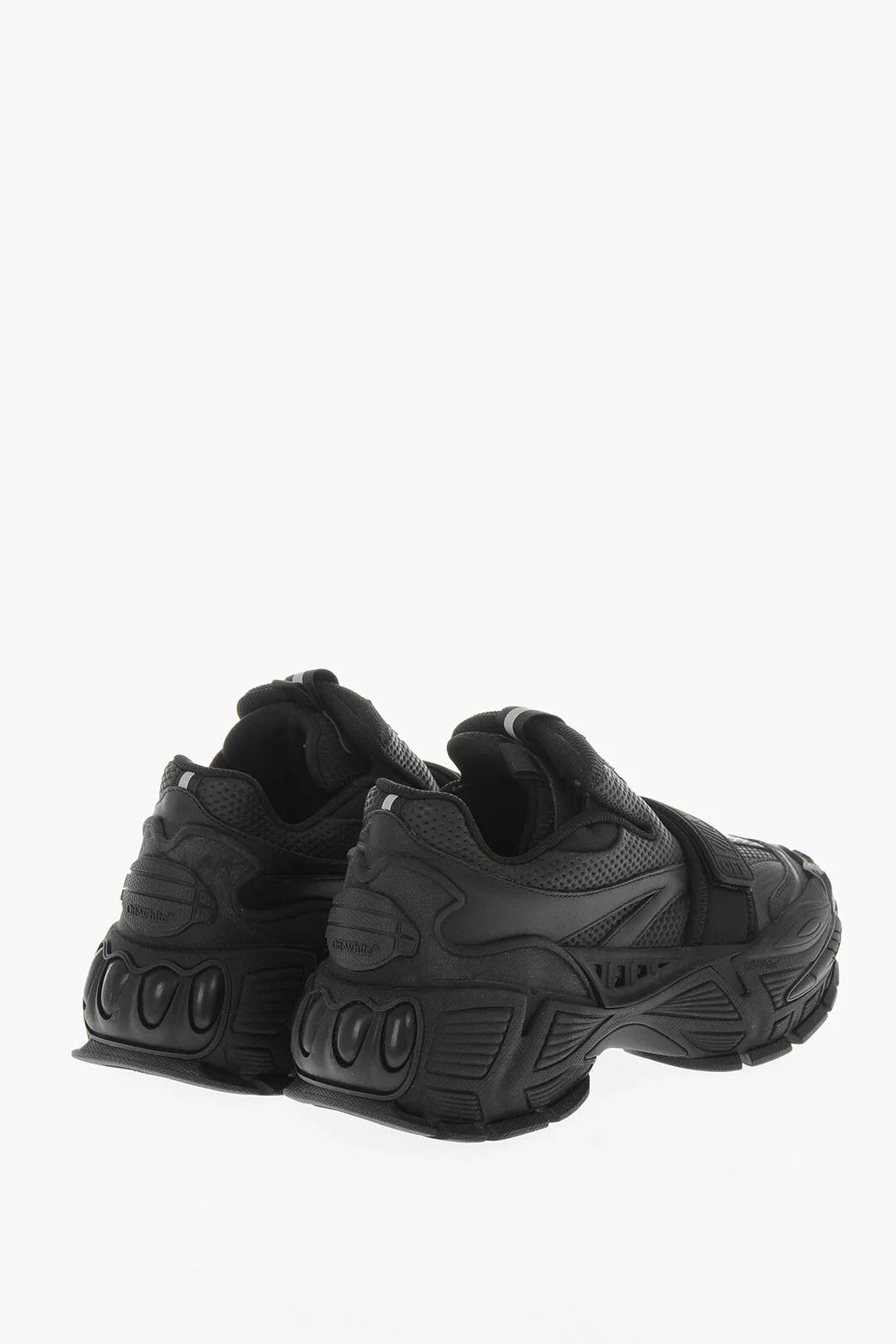 Off-White og1mm0426 Leather & Fabric Solid-Color Sneakers in Black Size US 8 / EU 41 - 2 Thumbnail