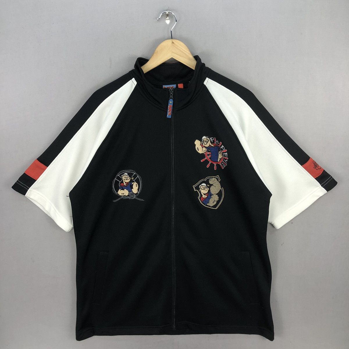 Cartoon Network Vintage Official Popeye Embroidered Big Logo Zipper Jacket Size US M / EU 48-50 / 2 - 2 Thumbnail