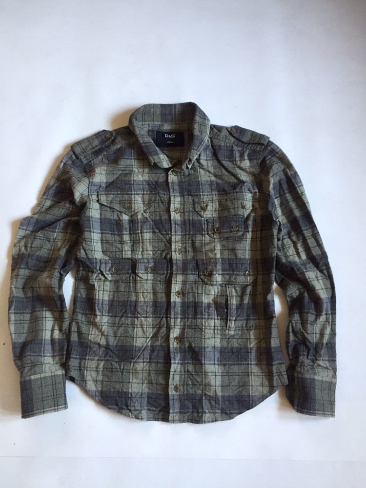 Dolce & Gabbana Dolce Gabbana Flannel Button Shirt Size US M / EU 48-50 / 2 - 1 Thumbnail