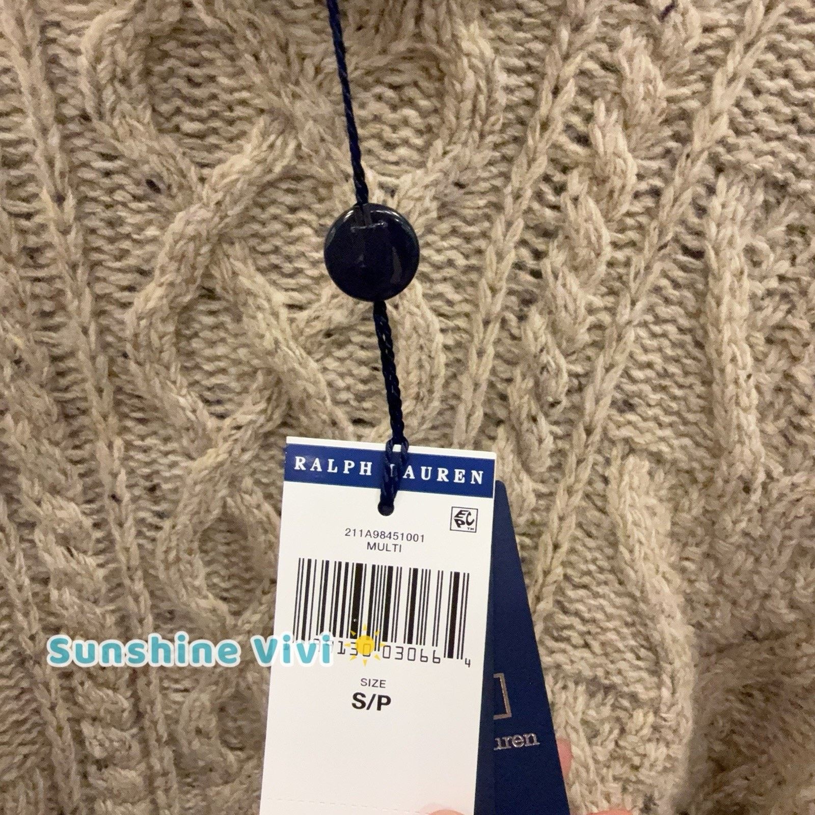 Ralph Lauren NWT Polo Ralph Lauren Women Aran Knit Merino Wool Turtleneck Size S / US 4 / IT 40 - 5 Thumbnail