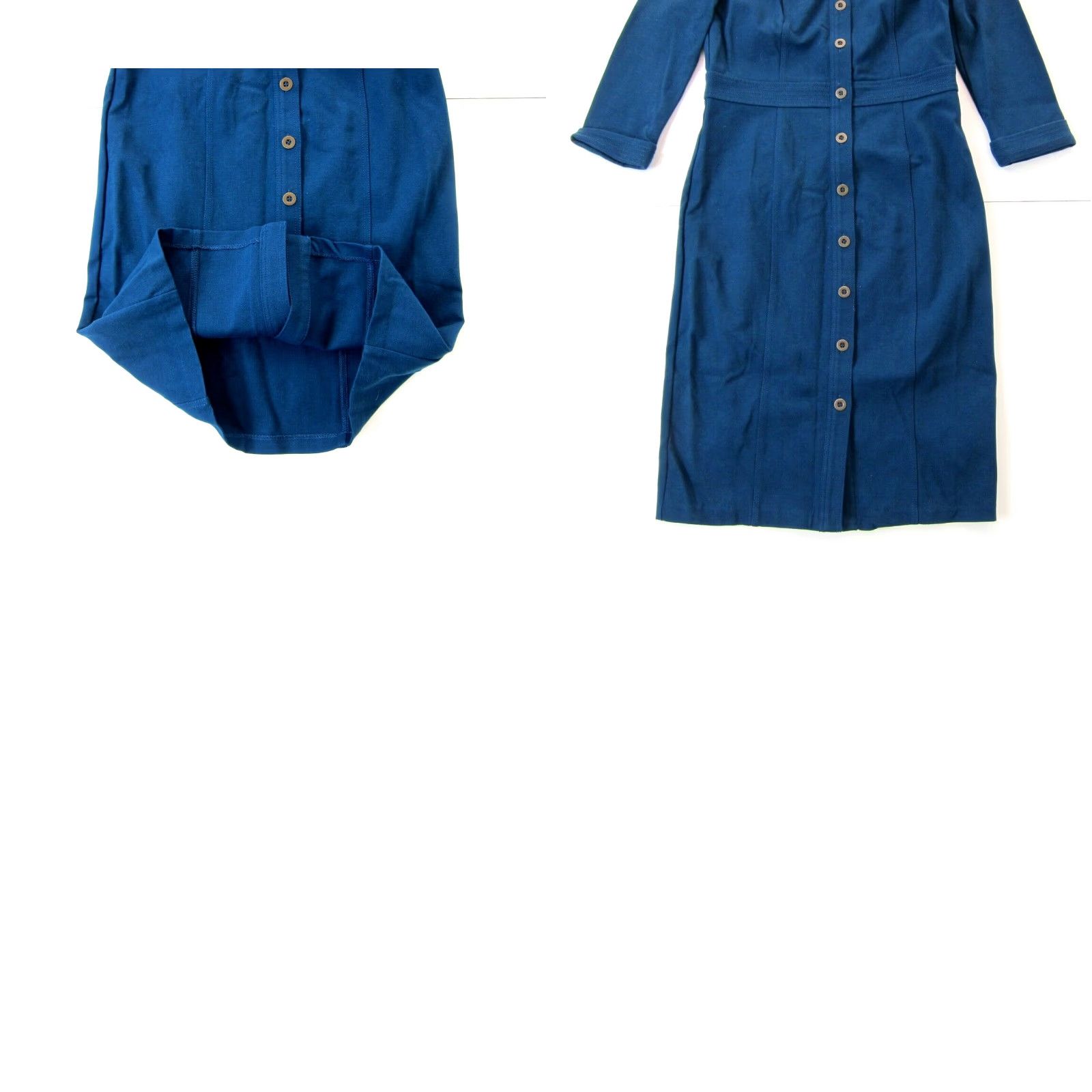 Boden Boden Ocean Blue Stretch Collared 3/4 Sleeve Button Down Shirt Dress Women 6 Size M / US 6-8 / IT 42-44 - 8 Thumbnail