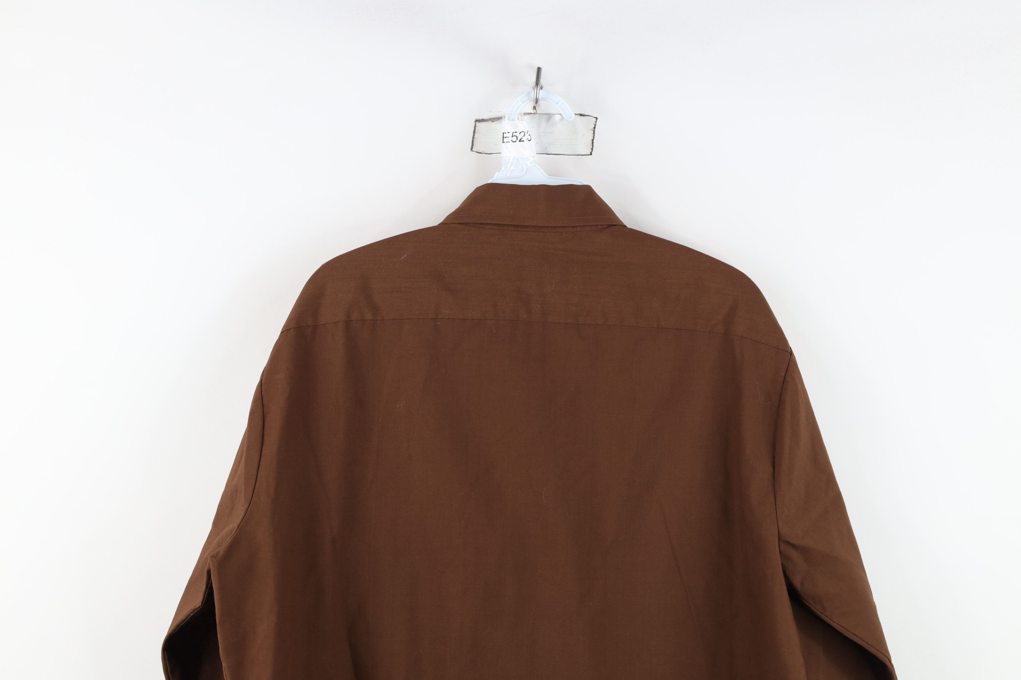 Vintage Vintage 70s Streetwear Faded Collared Button Shirt Brown Size US M / EU 48-50 / 2 - 11 Thumbnail
