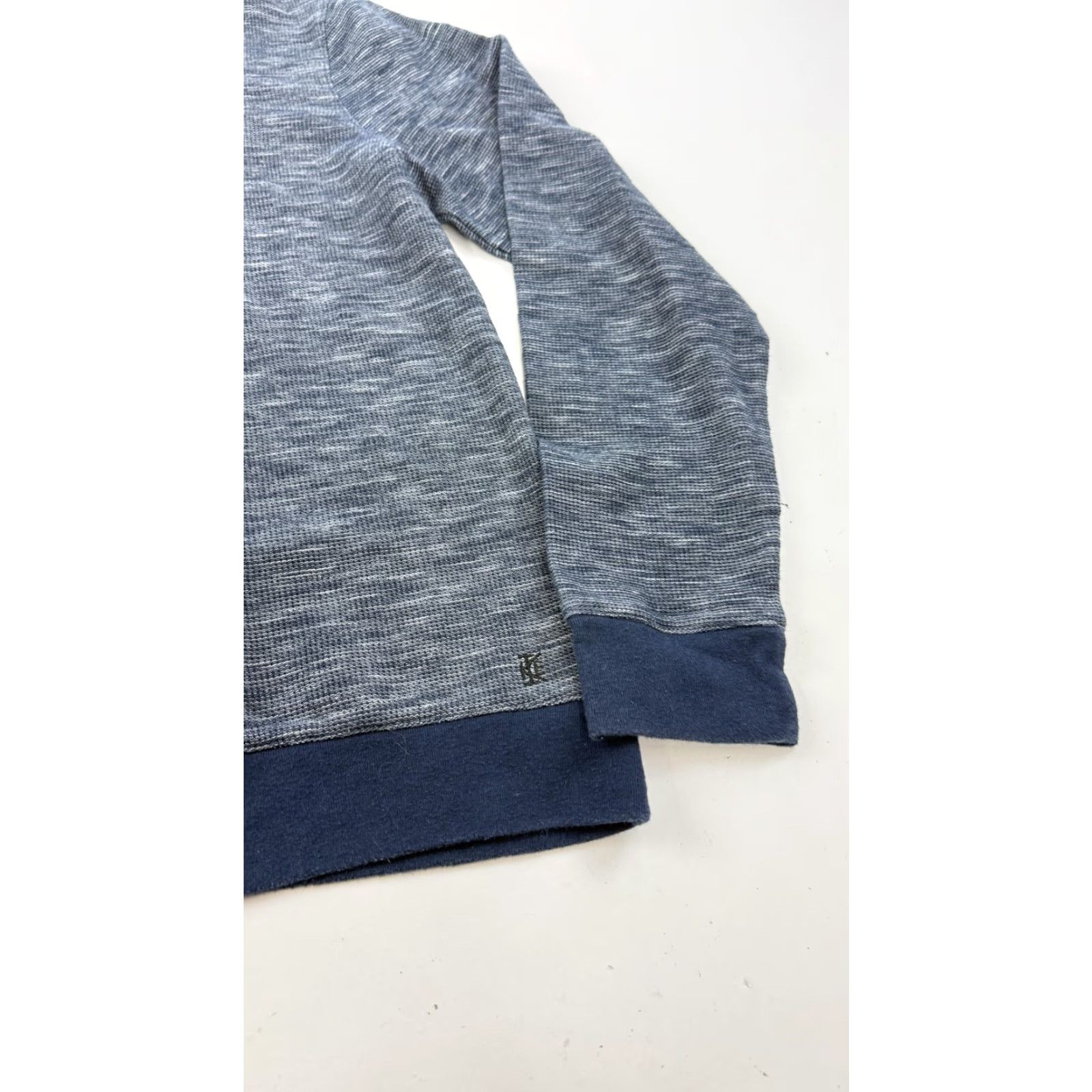 Ike Behar VINTAGE Ike Behar Sweater Mens Large Blue Heather V-Neck Knit Pullover Casual Size US L / EU 52-54 / 3 - 3 Thumbnail