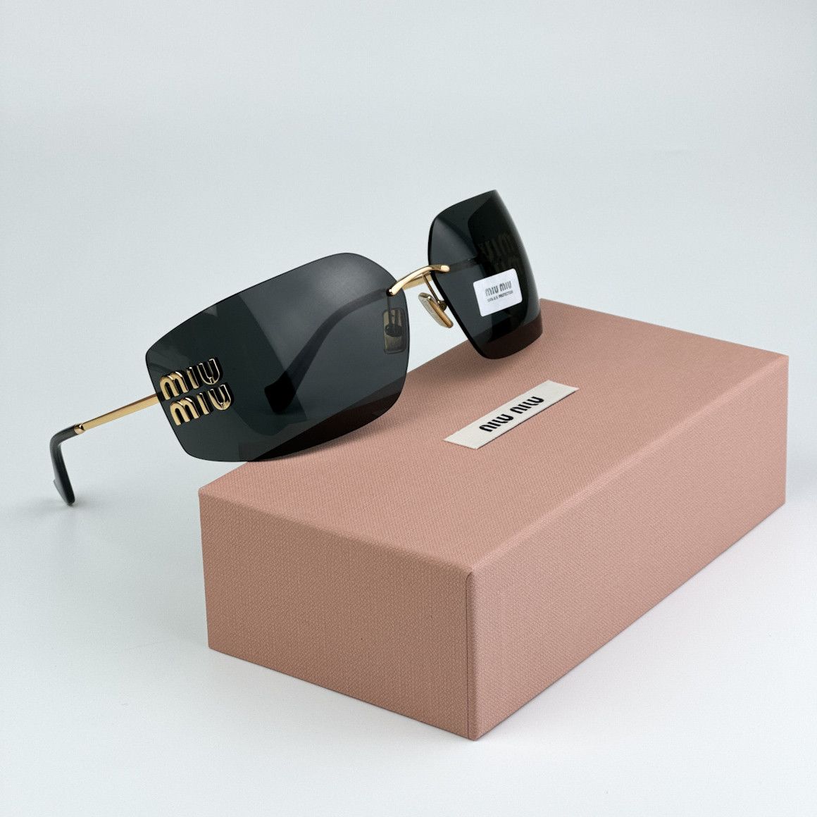 Miu Miu Miu Miu Women Sunglasses Wraparound MU54YS RUNWAY 5AK5S0 Size ONE SIZE - 3 Thumbnail