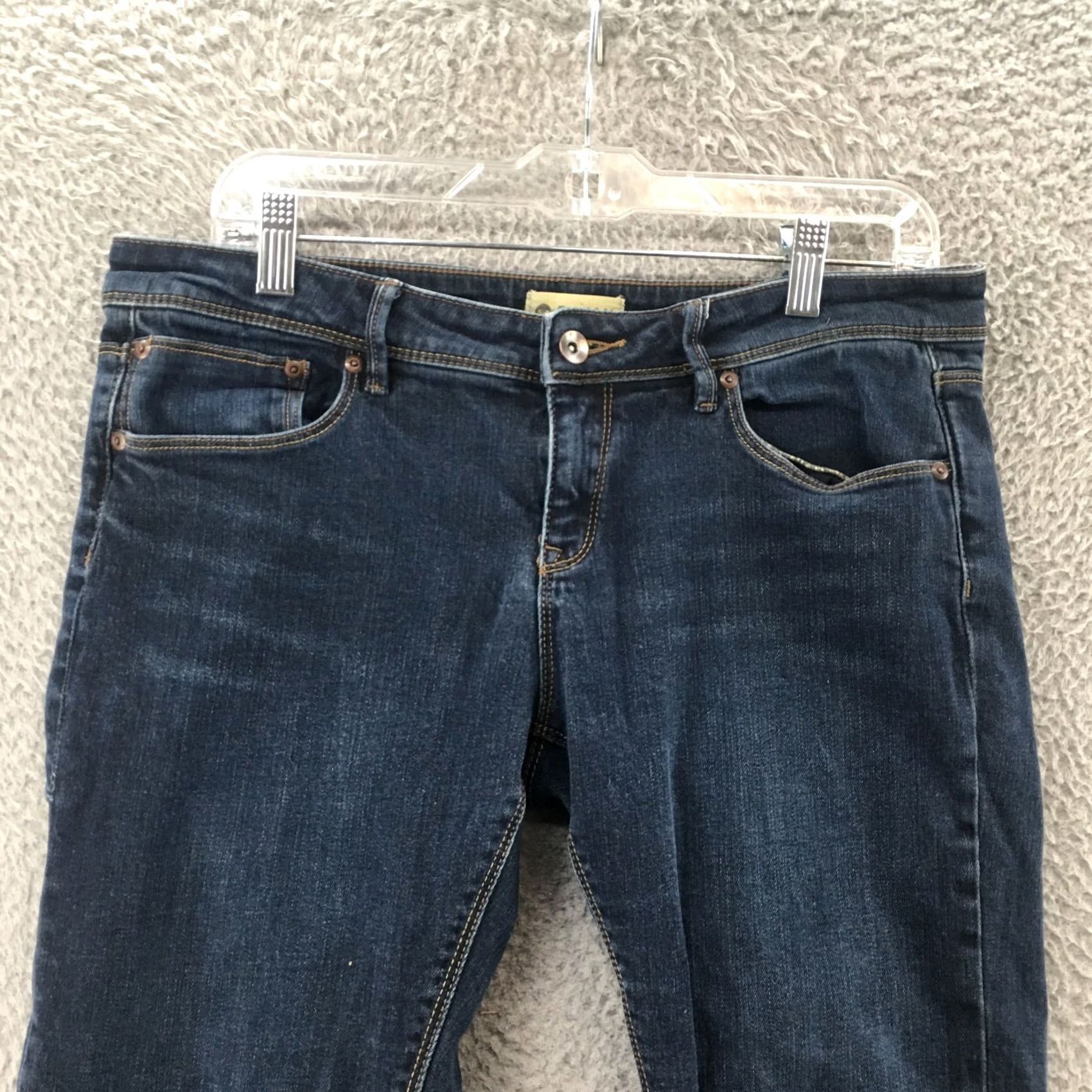 Vintage Roxy Skinny Jeans Womens 30 Blue Dark Wash Low Rise Zip Fly Jeans Size 30" / US 8 / IT 44 - 2 Thumbnail