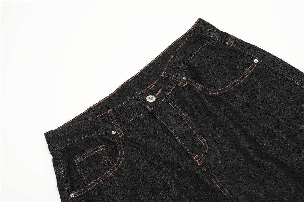 Japanese Brand × Jean Men's loose versatile wide-leg casual straight jeans Size US 34 / EU 50 - 5 Thumbnail