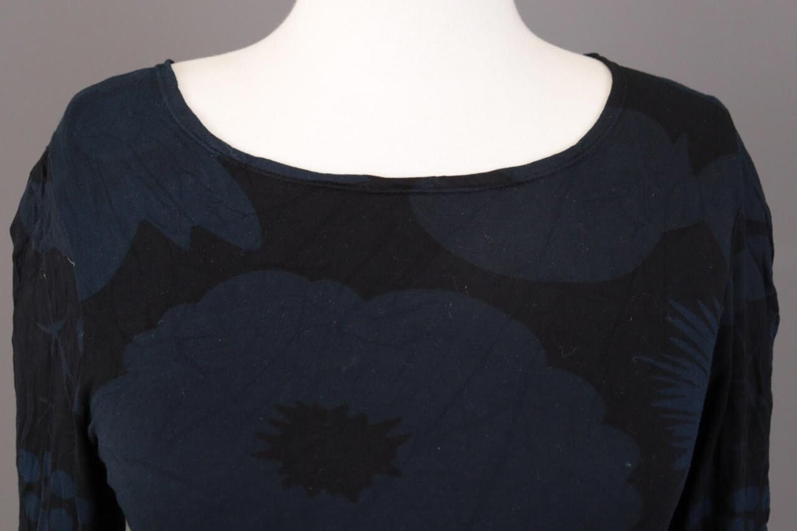 Marimekko Marimekko Blue Floral Bodycon A-Line Knee Dress Size S Size S / US 4 / IT 40 - 4 Thumbnail