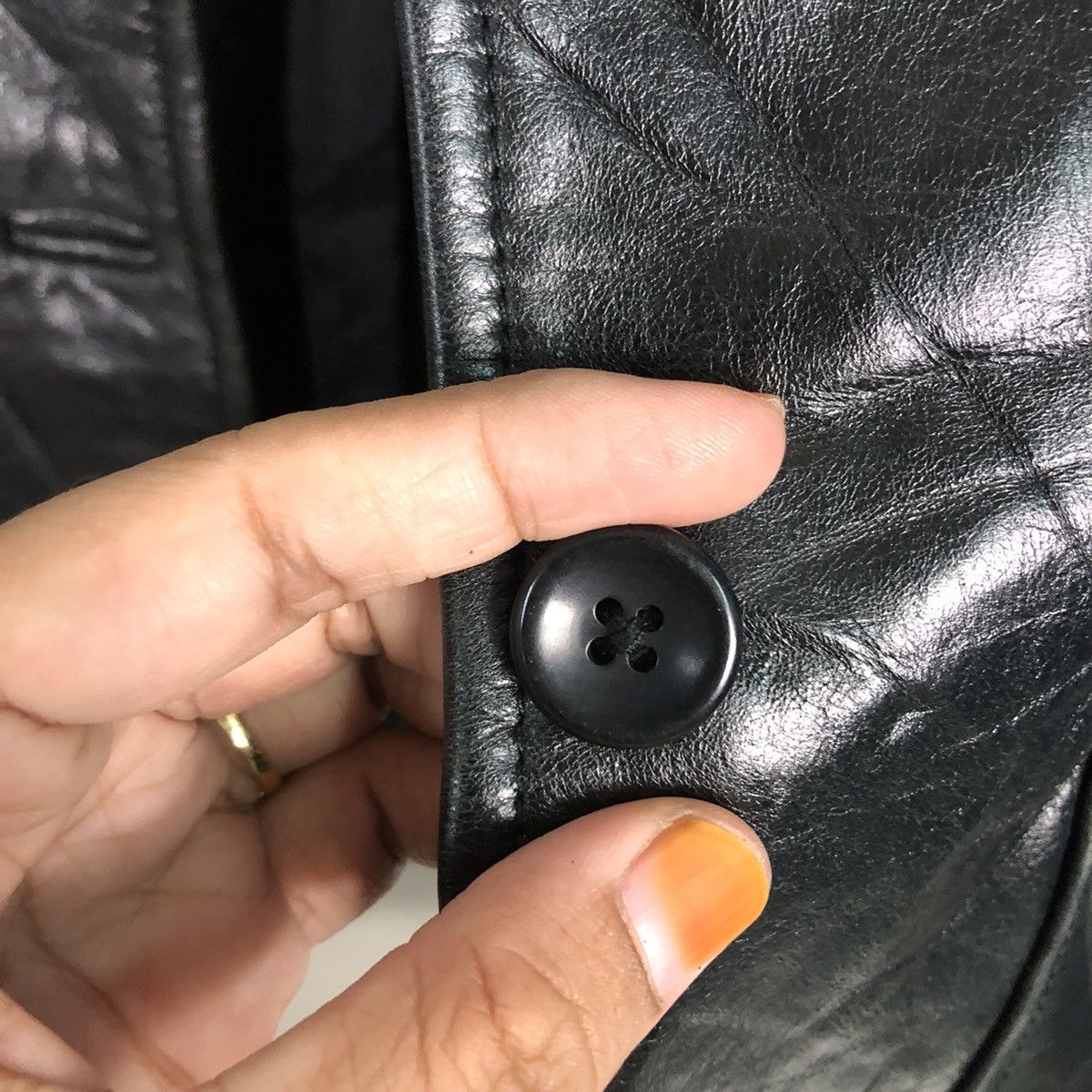 Japanese Brand 📌Rich Black Vintage Biker Leather Jacket Gap Issey Miyake Size US XS / EU 42 / 0 - 17 Thumbnail