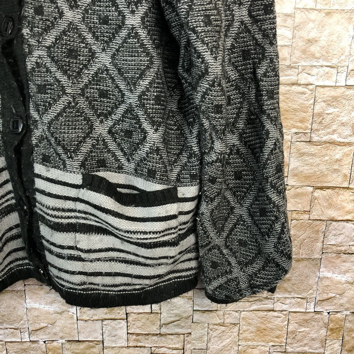 Japanese Brand More Planta Grey Cardigan Knitwear sweater #A812 Size US M / EU 48-50 / 2 - 8 Thumbnail