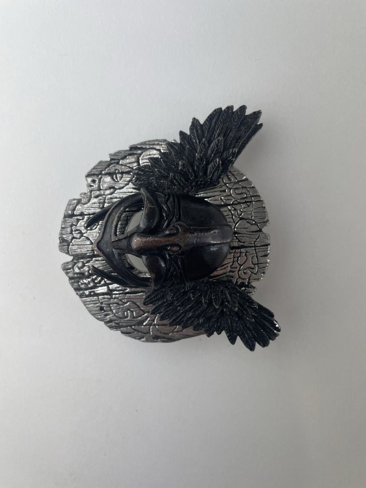 Vintage Norse Goth Ossa Ravenhead Helmet Warrior 3D Belt Buckle 1991 Size ONE SIZE - 3 Thumbnail