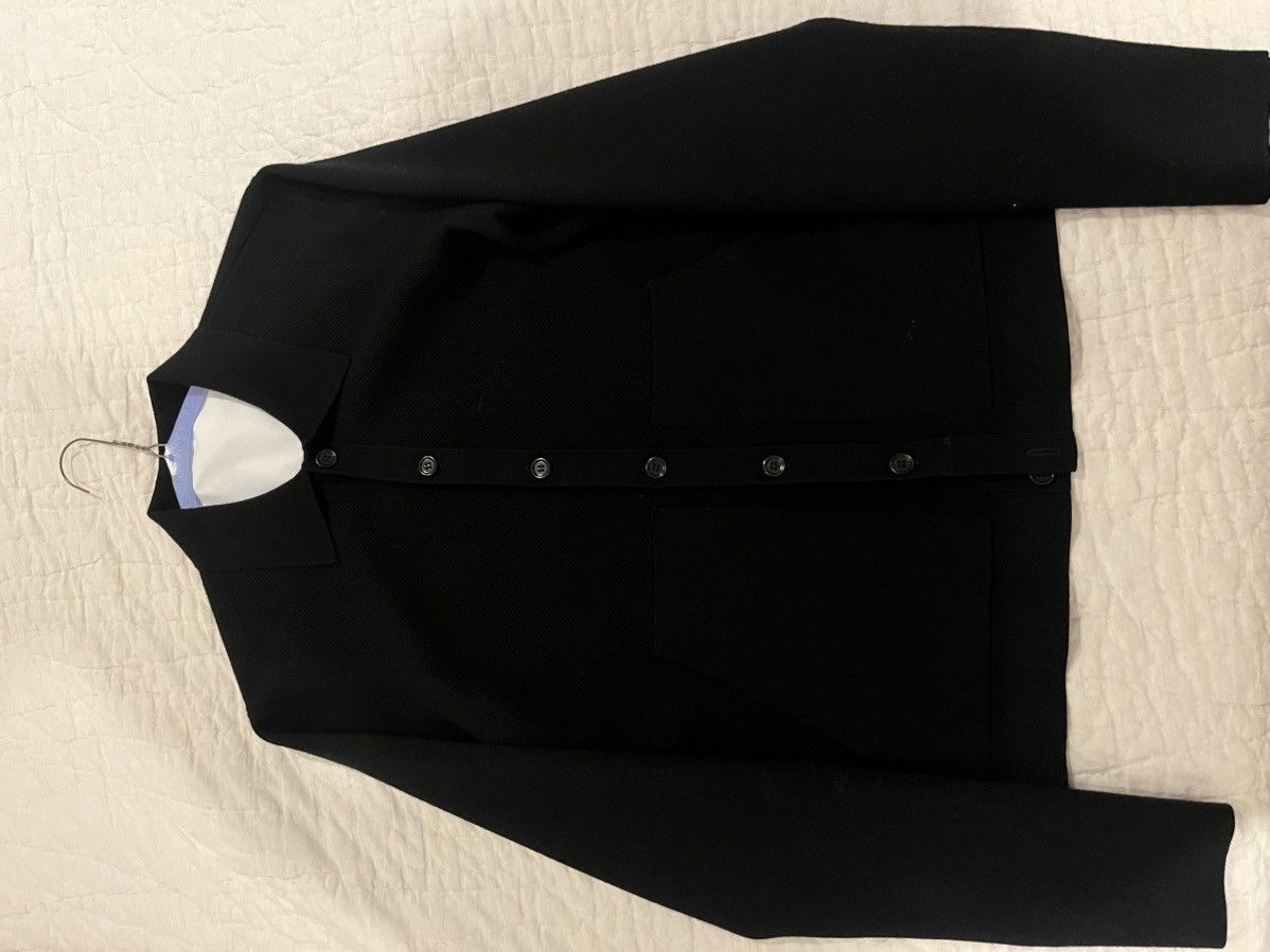 Dries Van Noten DRIES VAN NOTEN Black Spread Collar Cardigan – Sold Out Size US S / EU 44-46 / 1 - 5 Thumbnail