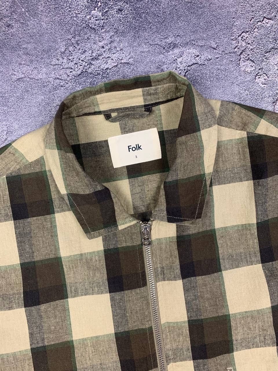 Folk Folk Men’s Zip Ovesrhirt Jacket Multi Check Size L (3) Size US L / EU 52-54 / 3 - 6 Thumbnail