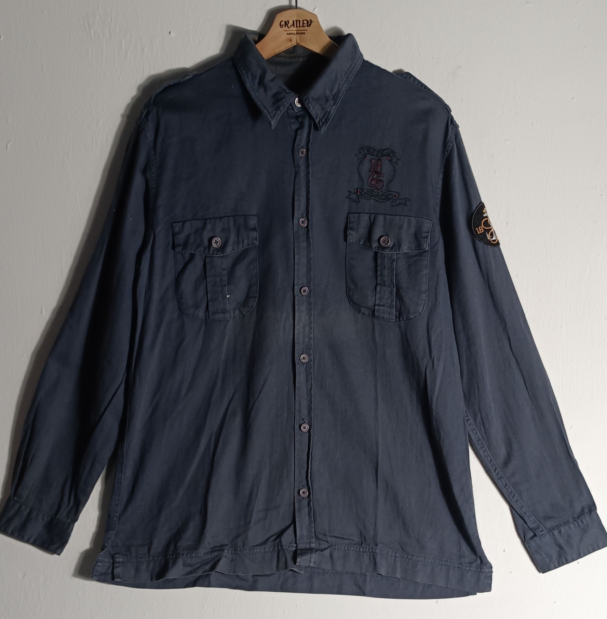 Japanese Brand Japanese Brand Spice Island Button Ups Military design Size US L / EU 52-54 / 3 - 1 Thumbnail