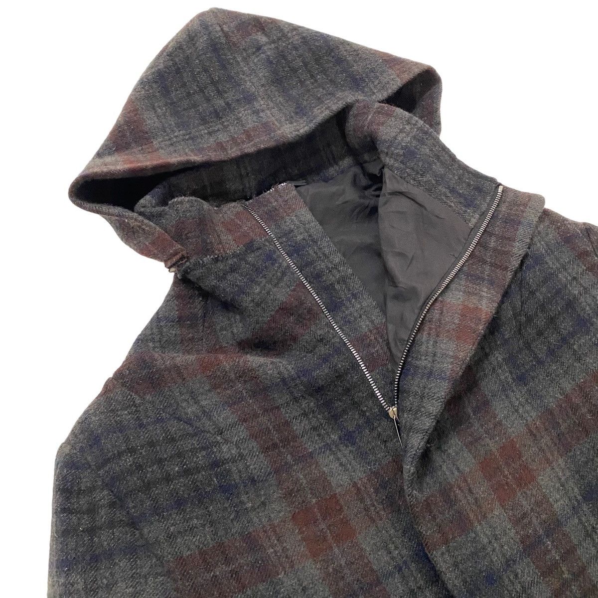 Lumen Et Umbra ✨Men's wool checked hoodie zipper jacket size 44 Size US M / EU 48-50 / 2 - 5 Thumbnail