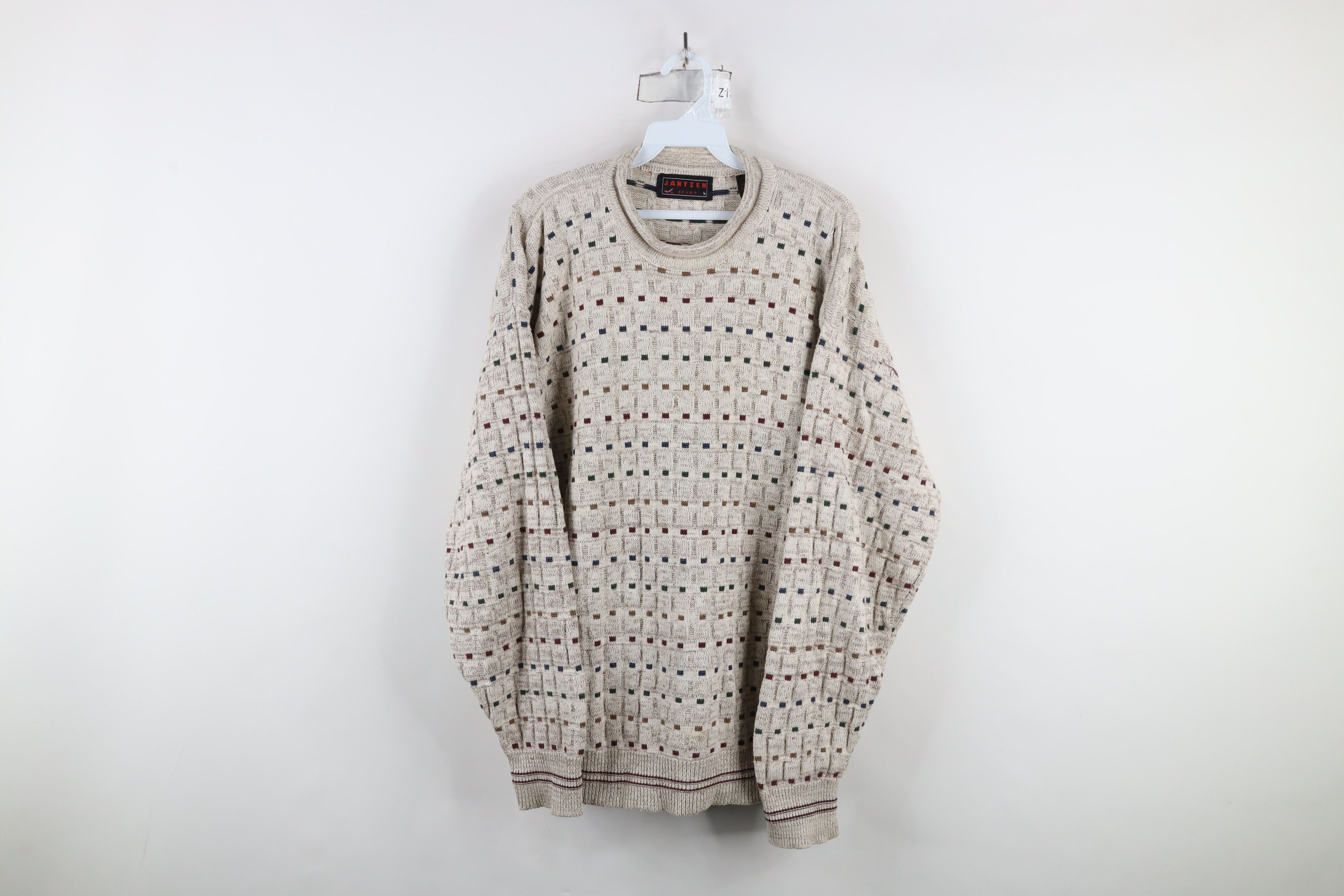 Vintage Vintage 90s Streetwear Rainbow Striped Marled Knit Sweater Size US L / EU 52-54 / 3 - 1 Thumbnail