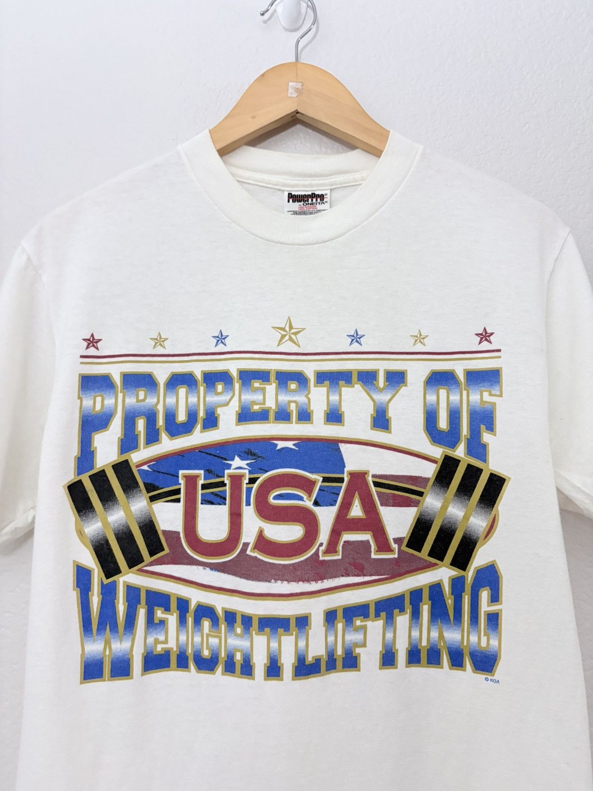 Vintage 00’s Weightlifting USA Vintage United States Tee Shirt Size US M / EU 48-50 / 2 - 2 Thumbnail