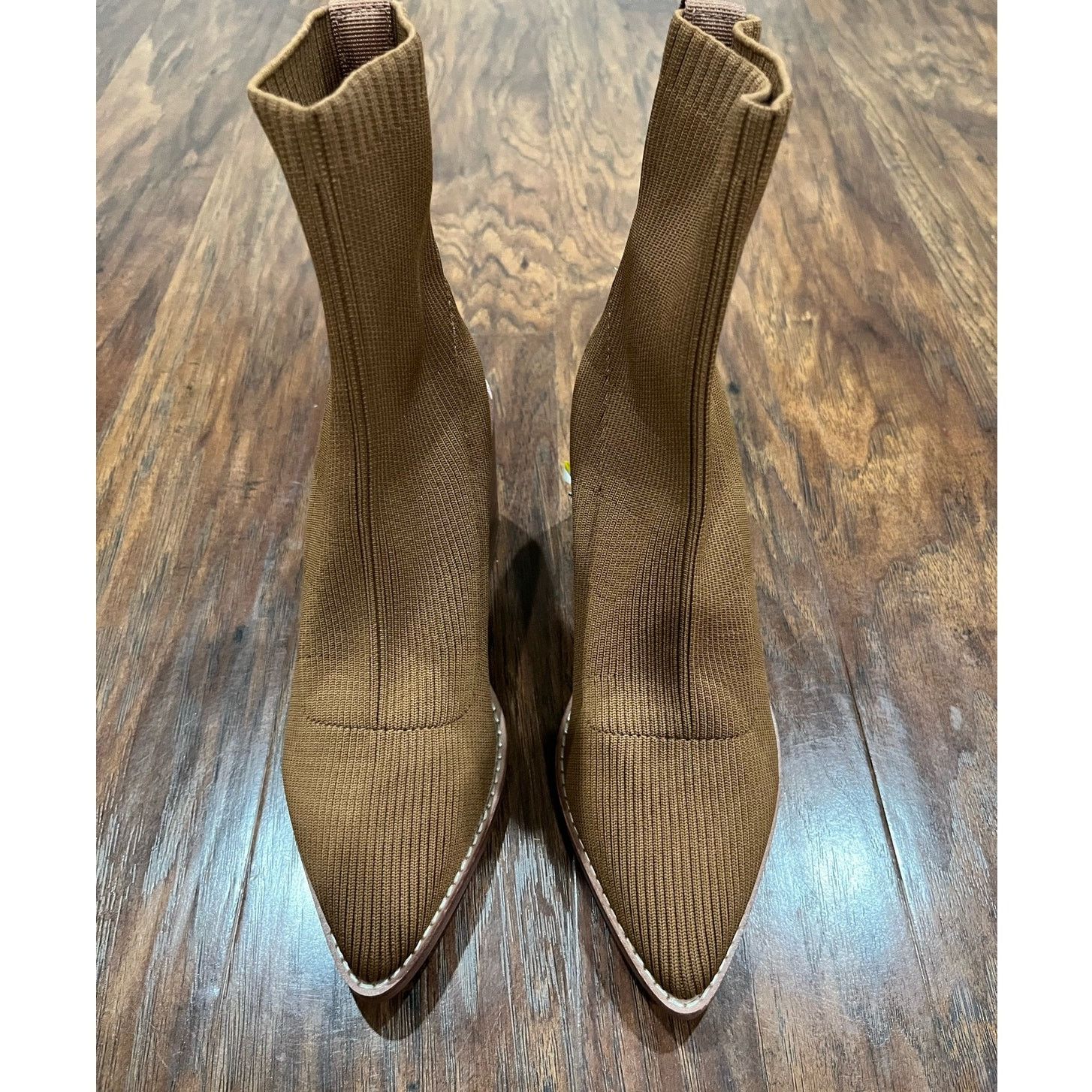 Other Steven New York Nixie Brown/Tan Sock Knit Booties Size 7.5 Size US 7.5 / IT 37.5 - 4 Thumbnail