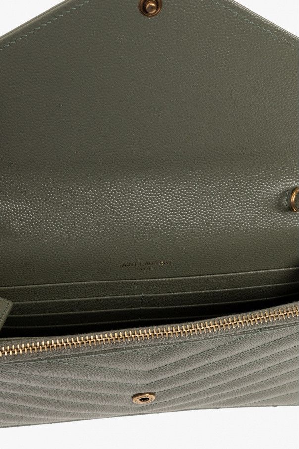 Saint Laurent Paris o1s1wg110924 Size: OS / Cassandre Chain Wallet Light Green Size ONE SIZE - 5 Thumbnail