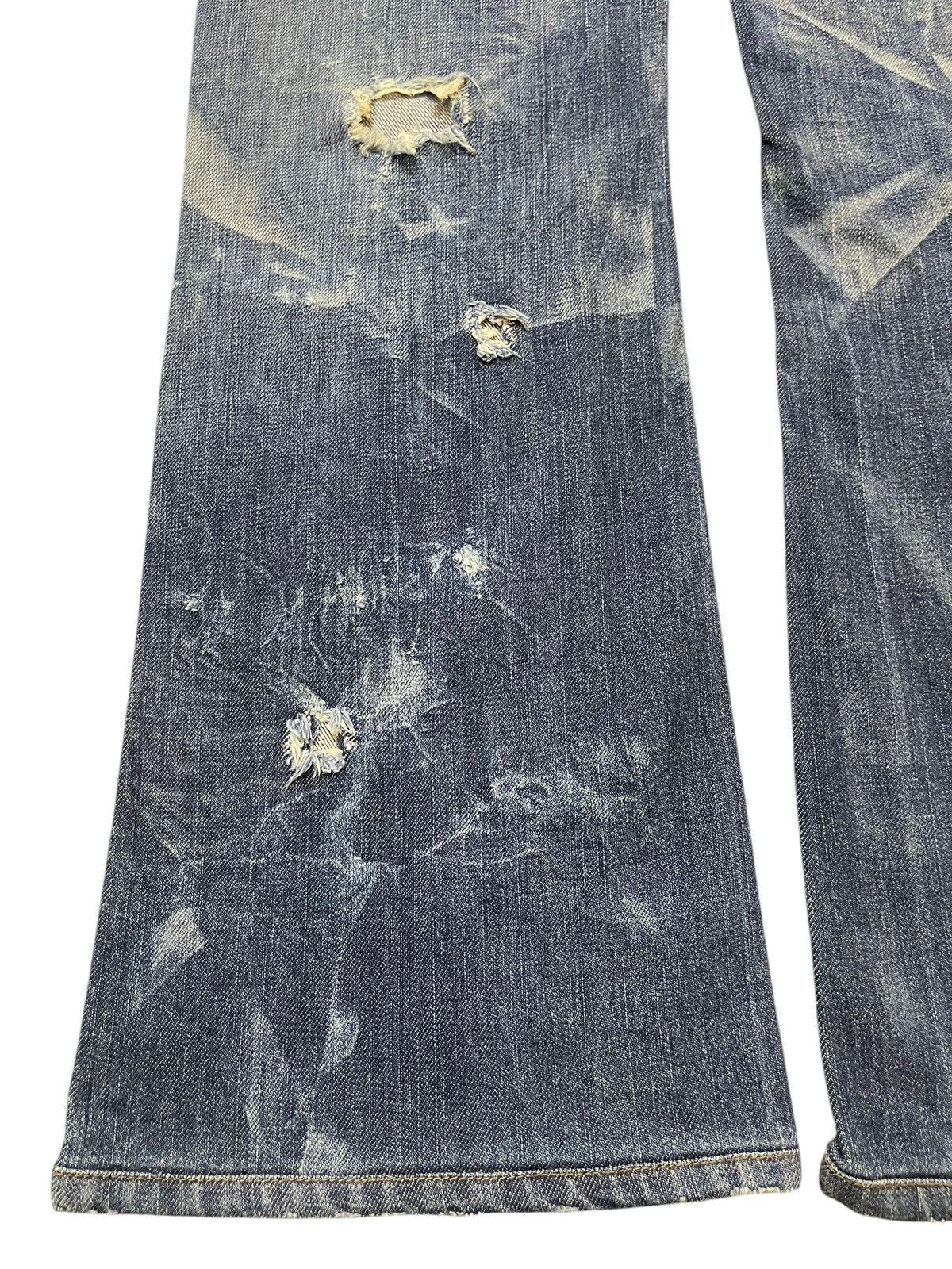 Diesel Vintage Diesel Industry Faded Wash Distress Wide Leg Jeans Size US 30 / EU 46 - 7 Thumbnail