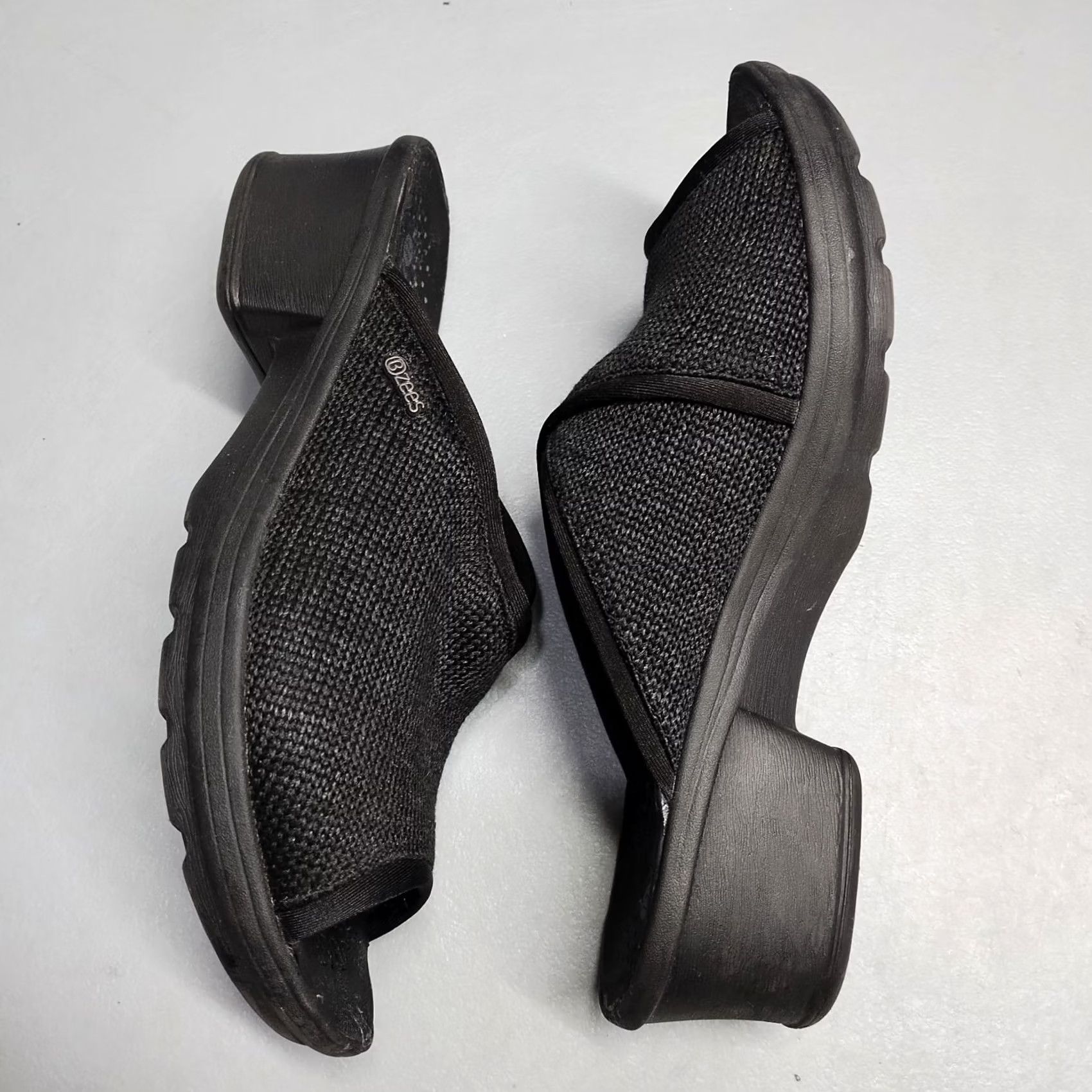 Vintage BZees Lulu Slide Sandals Women Size 9.5 Black Fabric Comfort Stretch Slip On Size US 10 / IT 40 - 4 Thumbnail