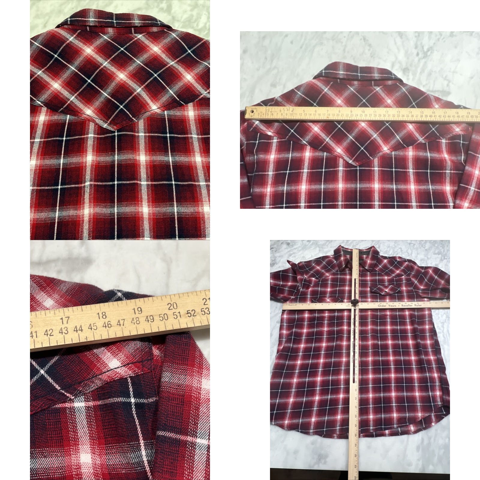 Cody James Cody James Pearl Snap Flannel Shirt Men Large Western Plaid Pockets Regular Fit Size US L / EU 52-54 / 3 - 8 Thumbnail