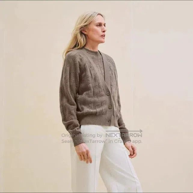 Hermes Hermes 25SS Gray Patterned Cardigan. Size US S / EU 44-46 / 1 - 6 Thumbnail