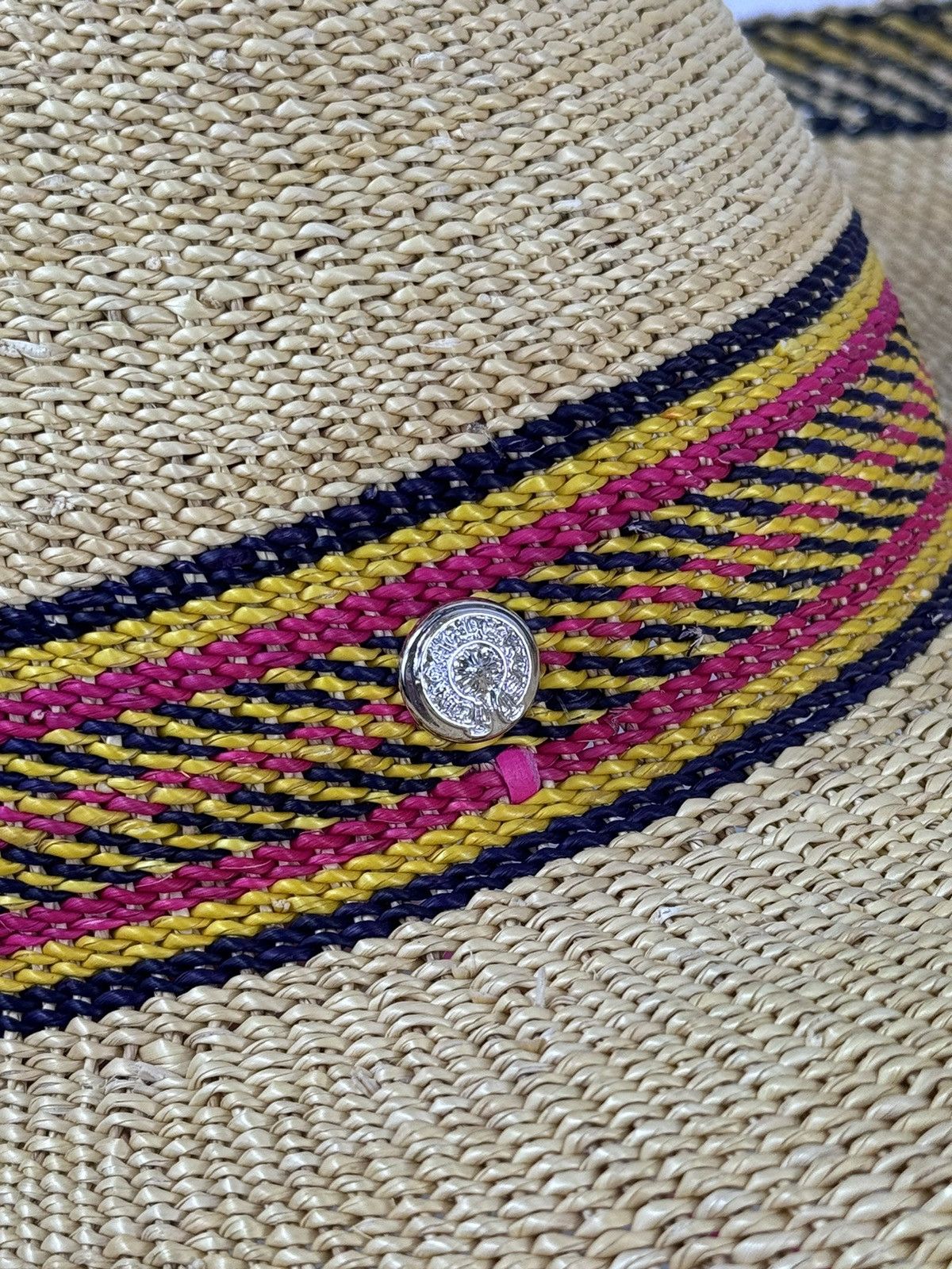 Chrome Hearts PINK CROSS PATCH STRAW HAT ‼️RARE‼️ Size ONE SIZE - 4 Thumbnail