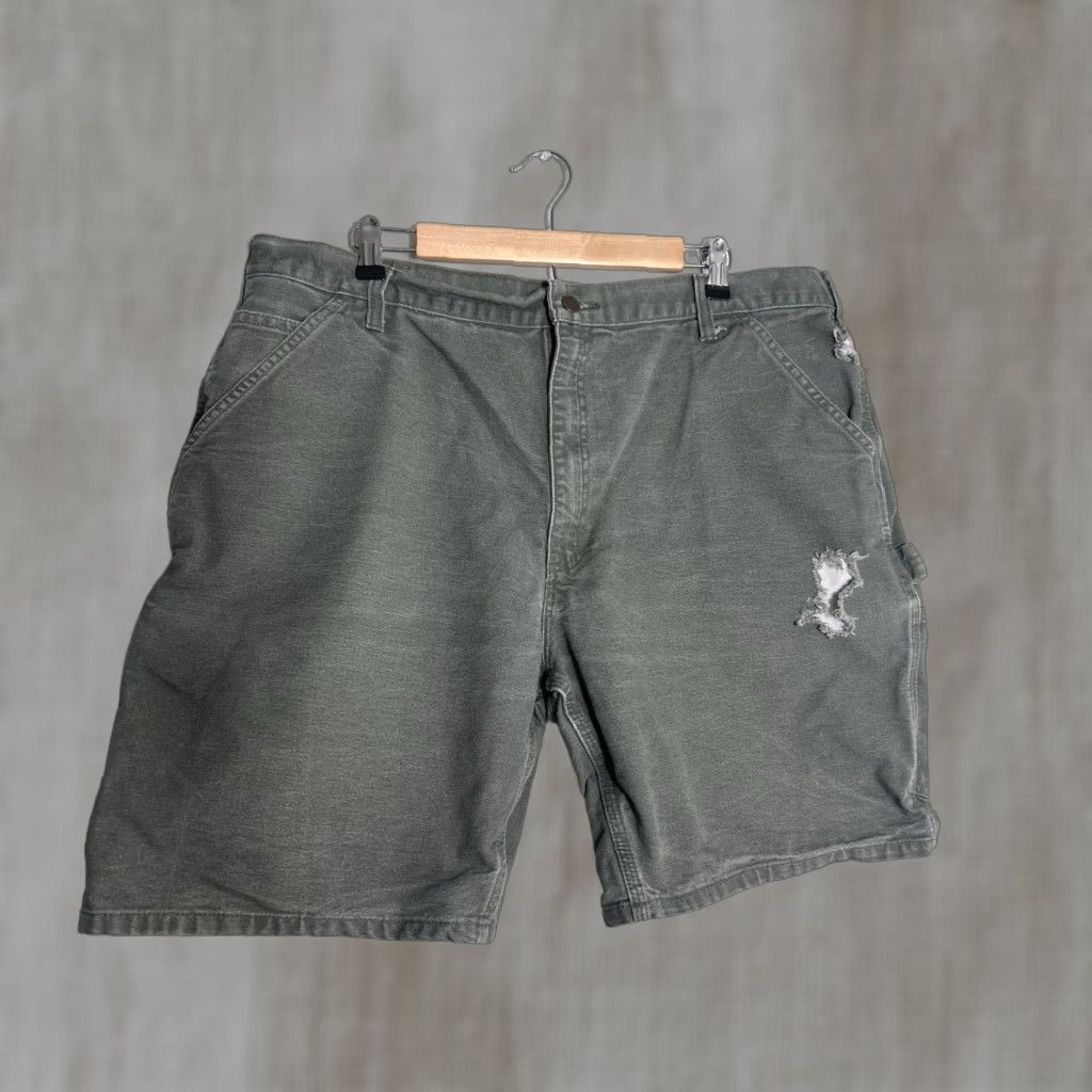 Carhartt VINTAGE Carhartt Canvas Carpenter Shorts Mens 40 Green Y2K 2006 B25 Thrashed Size US 40 / EU 56 - 1 Thumbnail