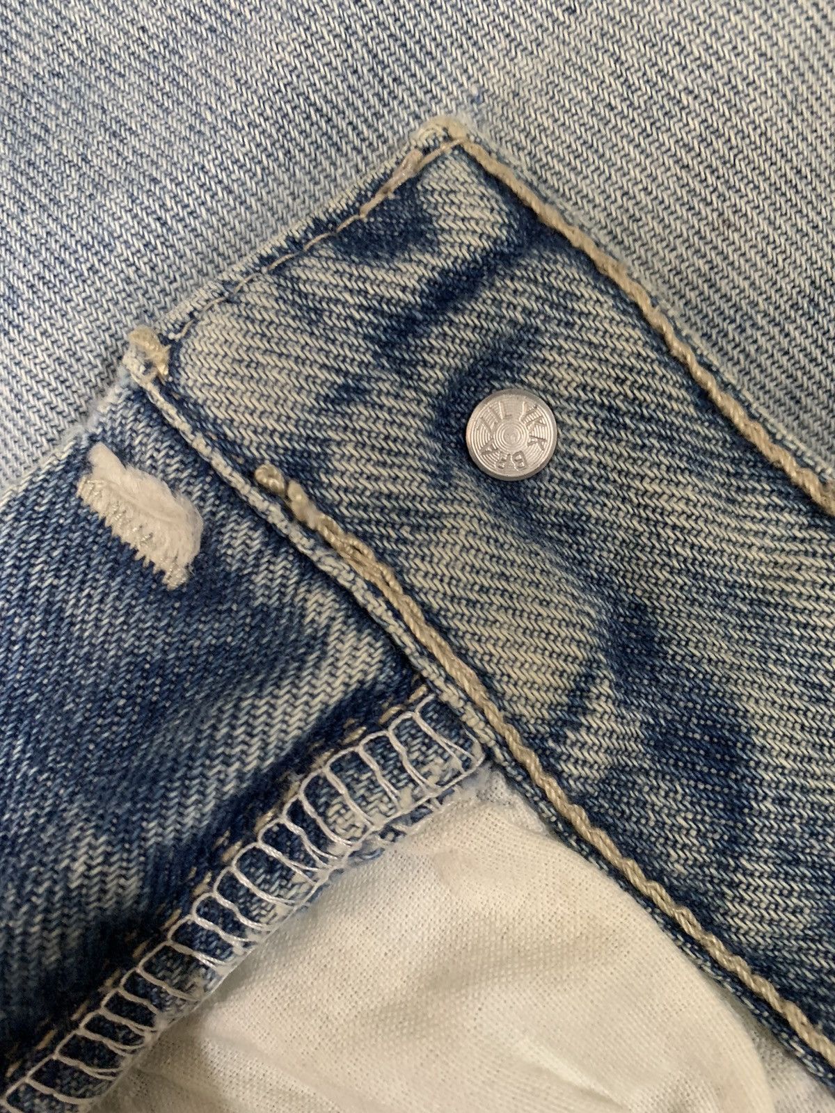 JNCO Vintage Japanese Brand Pool Blue Wash Baggy Distressed Jeans Size US 32 / EU 48 - 5 Thumbnail