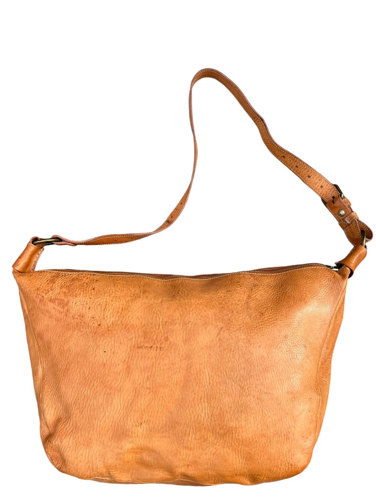 Japanese Brand × Leather CI-VA Japan Faded Patina Leather Bag Banana Size ONE SIZE - 12 Thumbnail