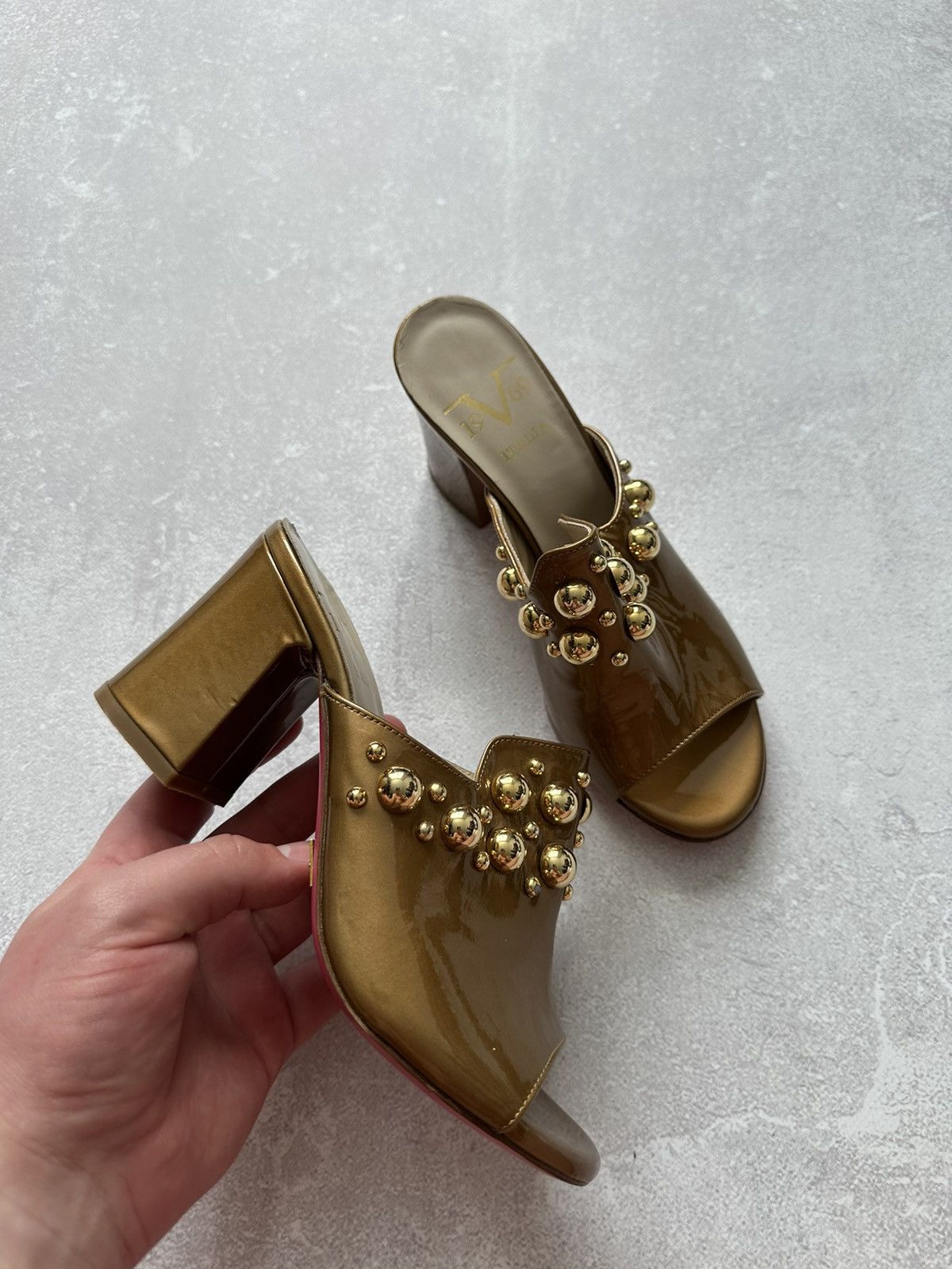 Versace versace 1969 shoes women platform gold size 36 made in Italy Size US 6 / IT 36 - 1 Thumbnail