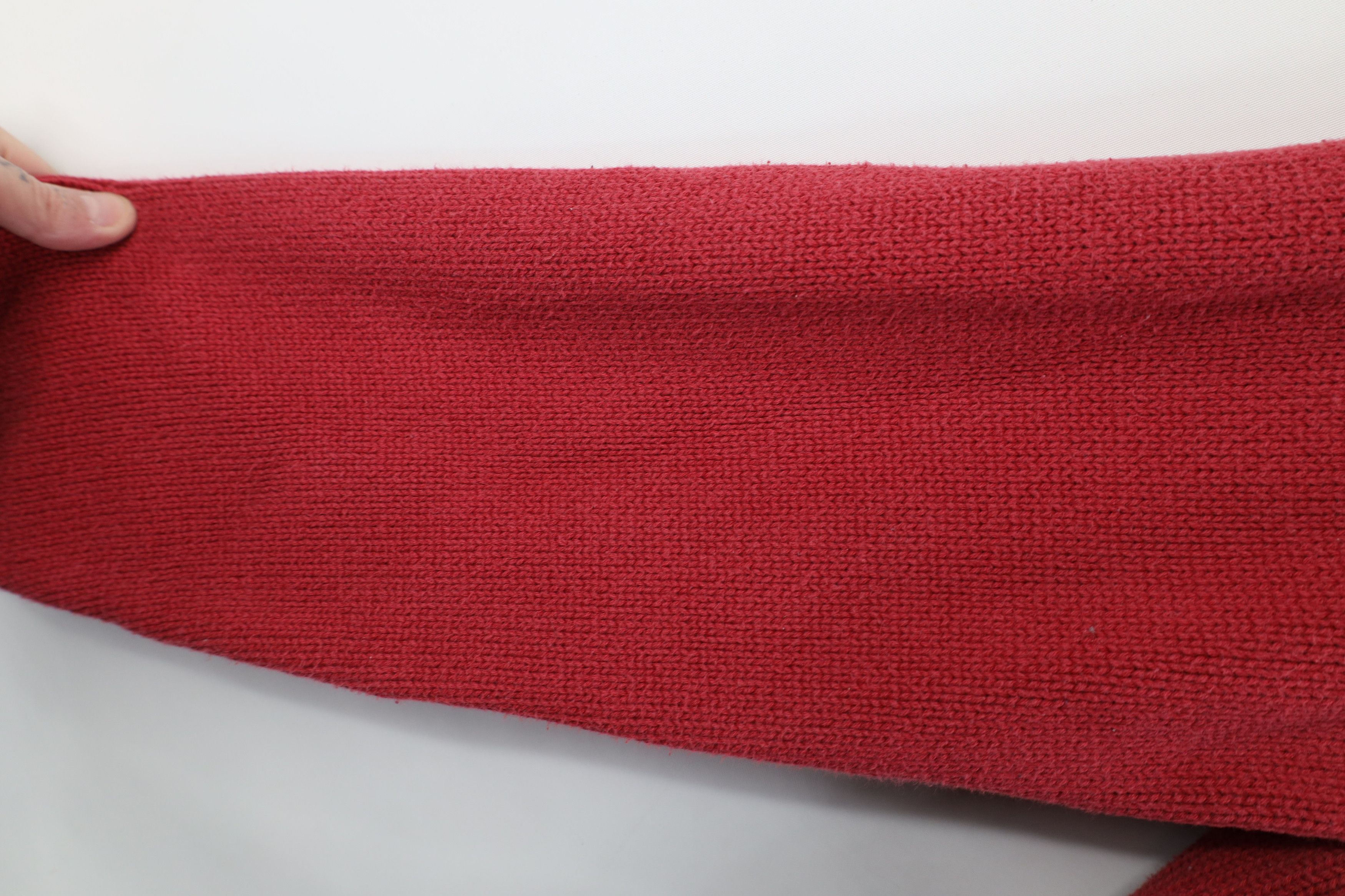 Lands' End Vintage 90s Lands End Cotton Ribbed Knit Sweater Red Japan Size XL / US 12-14 / IT 48-50 - 7 Thumbnail