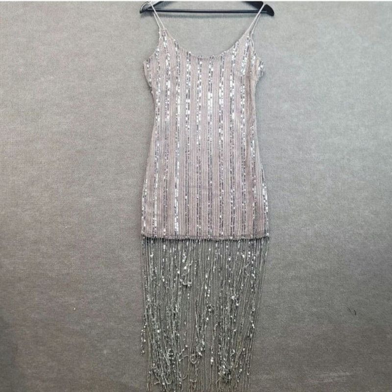 Anthropologie New Anthropologie Maeve Scoop-Neck Beaded Fringe Midi Dress Size XL / US 12-14 / IT 48-50 - 7 Thumbnail