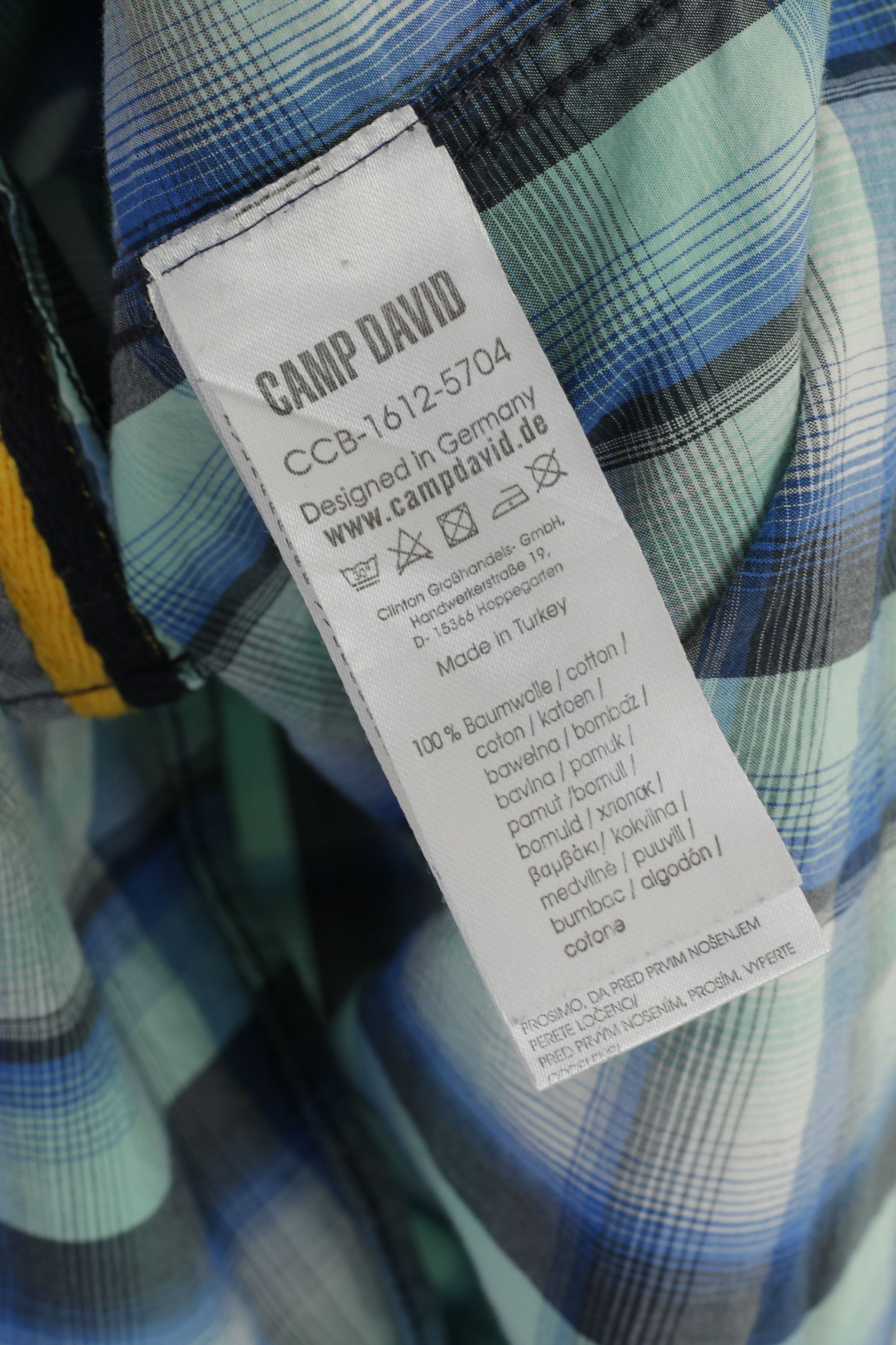 Camp David Camp David Men XXL Casual Shirt Blue Check 7790 Size US XXL / EU 58 / 5 - 7 Thumbnail