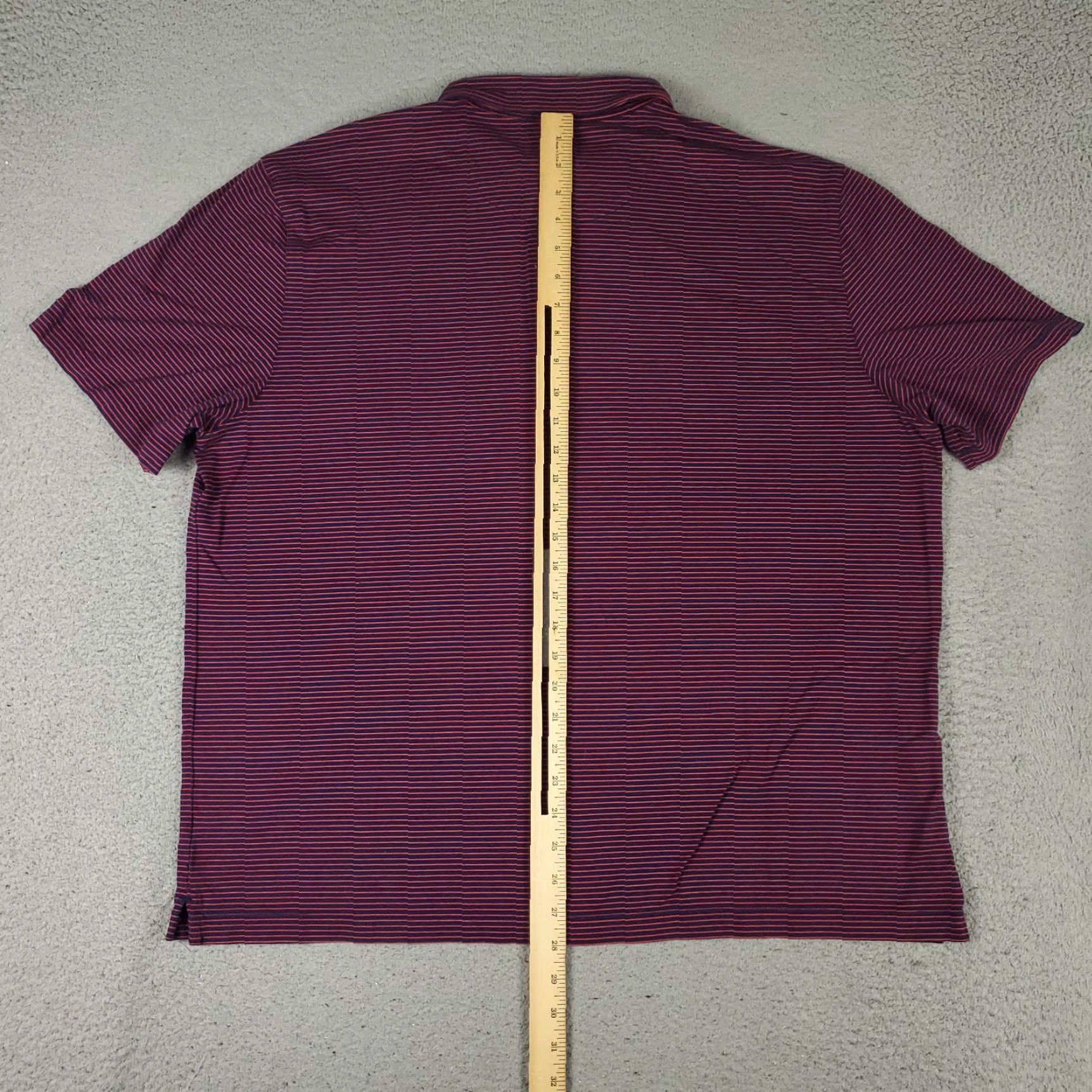 UNTUCKit UNTUCKit Polo Shirt Mens 2XL Red Striped Button-Front Casual Golf Shirt Adult Polo by UNTUCKit Men’s Size 2XL Red Striped Polo Shirts Sportswear Size US XXL / EU 58 / 5 - 3 Thumbnail