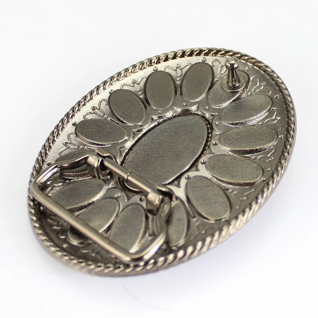 Cowboy Equipment Oval Turquoise Boho belt buckle Size ONE SIZE - 4 Thumbnail